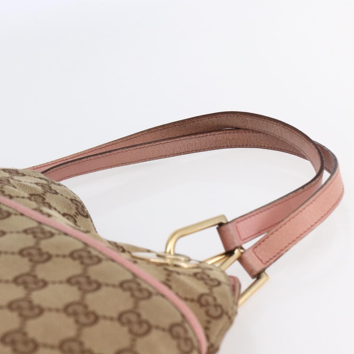 GUCCI GG Canvas Tote Bag Beige Gold 121023 Auth 145129