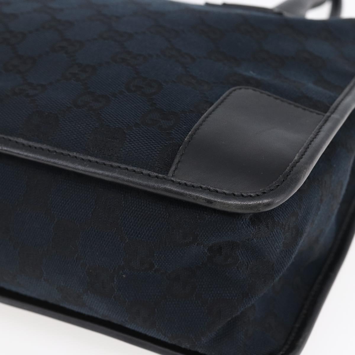 GUCCI GG Canvas Tote Bag Black Gold 000 0855 Auth 145130