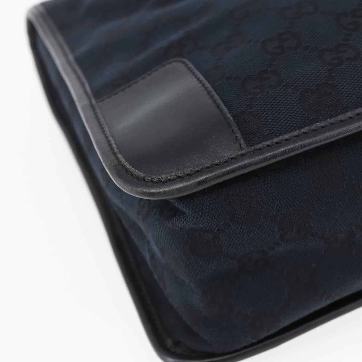 GUCCI GG Canvas Tote Bag Black Gold 000 0855 Auth 145130