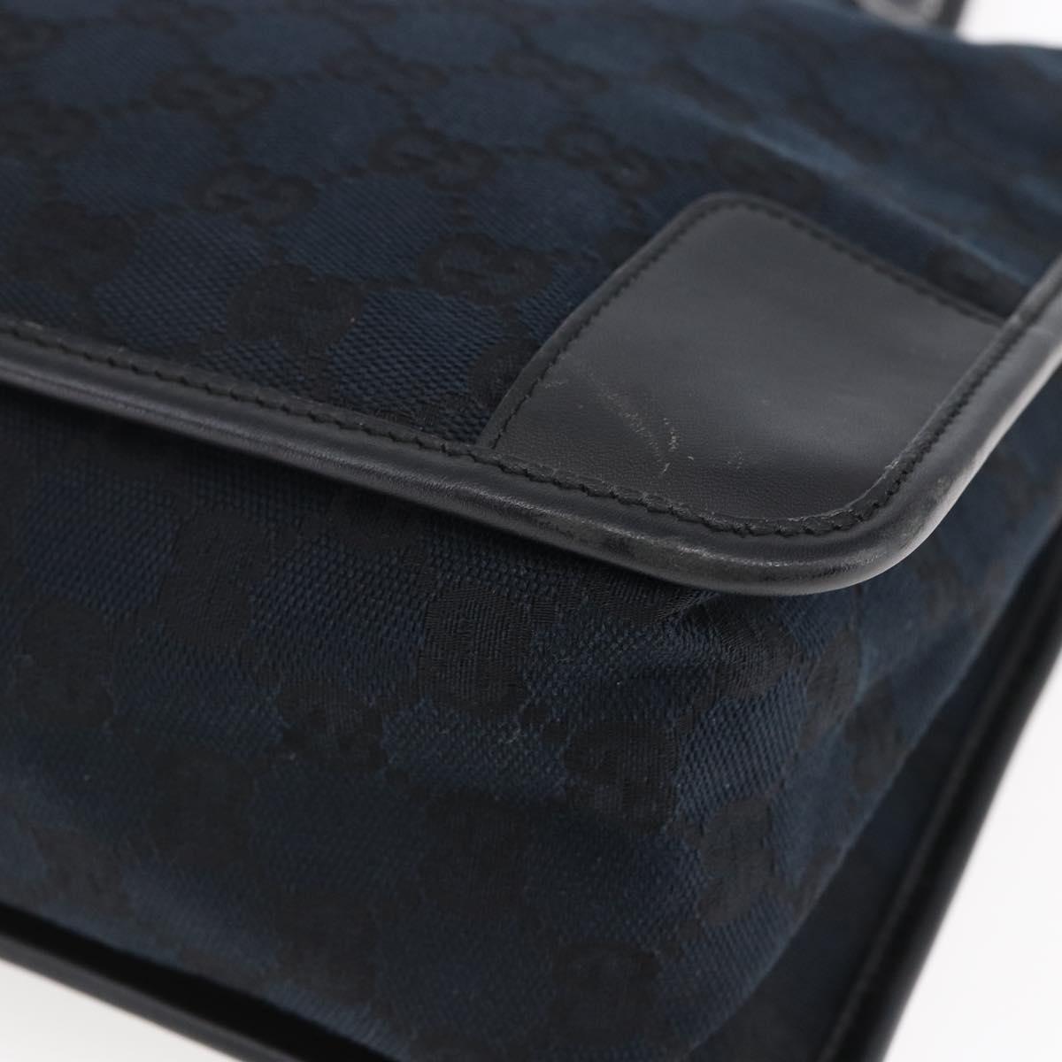 GUCCI GG Canvas Tote Bag Black Gold 000 0855 Auth 145130