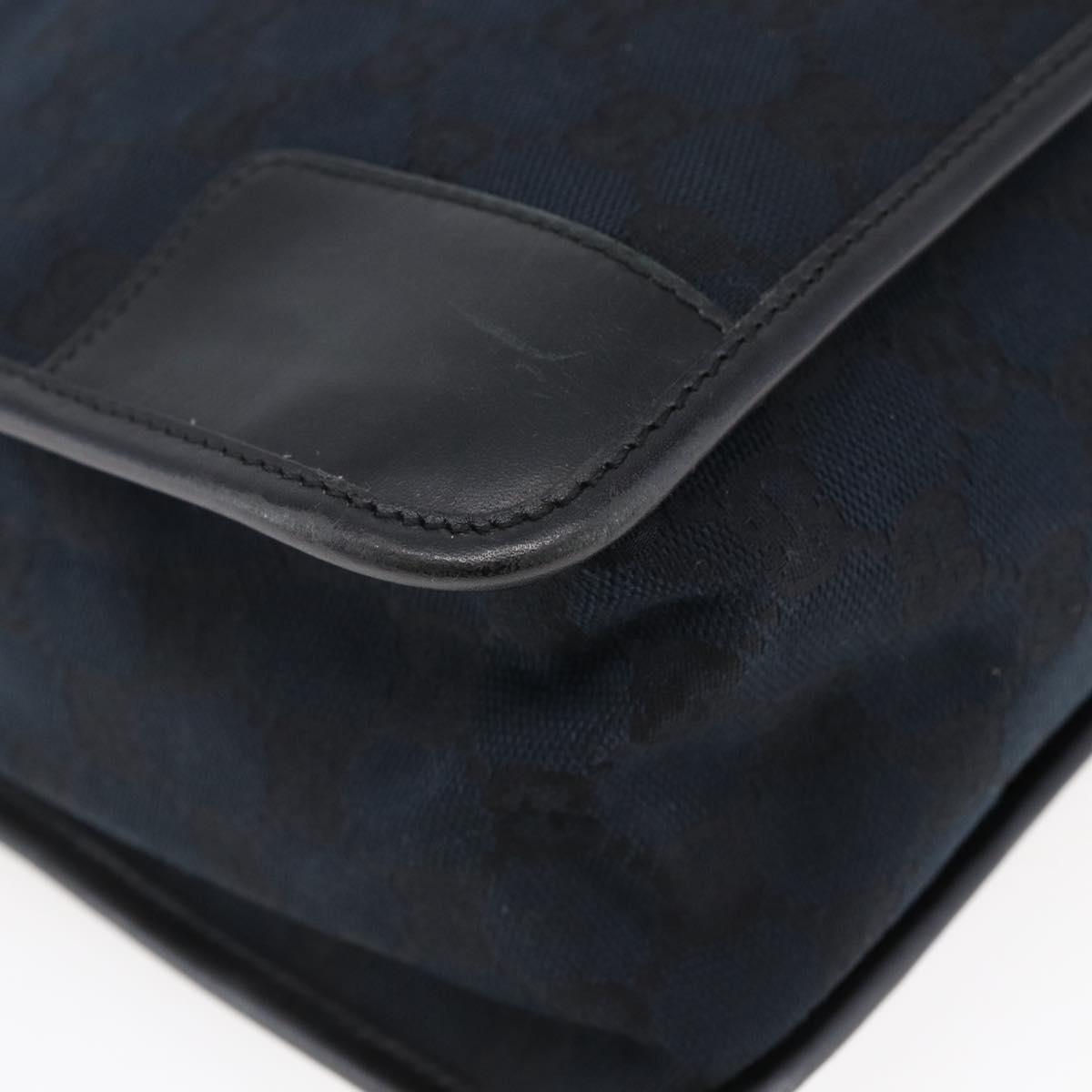 GUCCI GG Canvas Tote Bag Black Gold 000 0855 Auth 145130