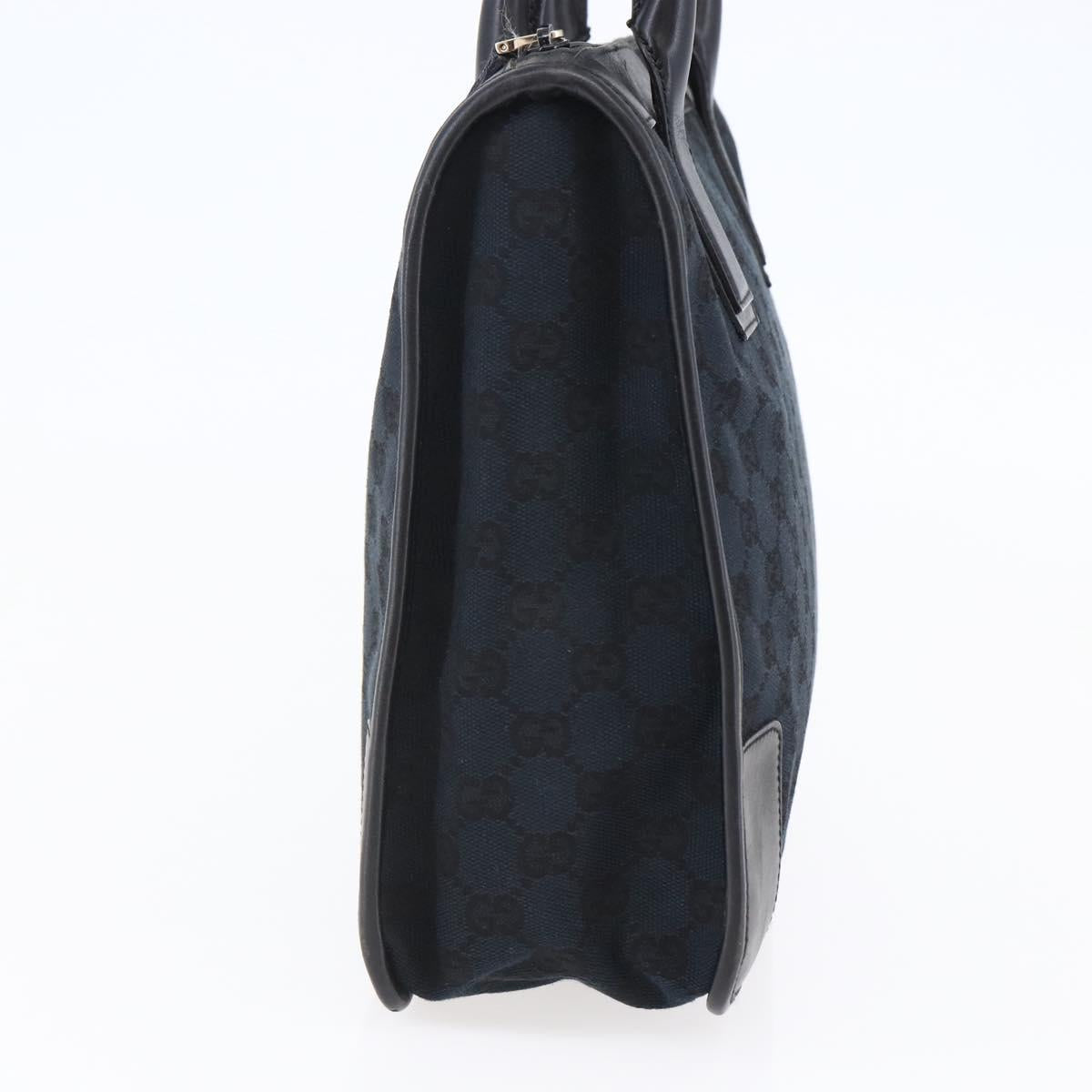GUCCI GG Canvas Tote Bag Black Gold 000 0855 Auth 145130