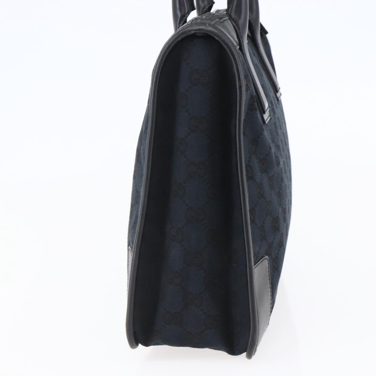 GUCCI GG Canvas Tote Bag Black Gold 000 0855 Auth 145130