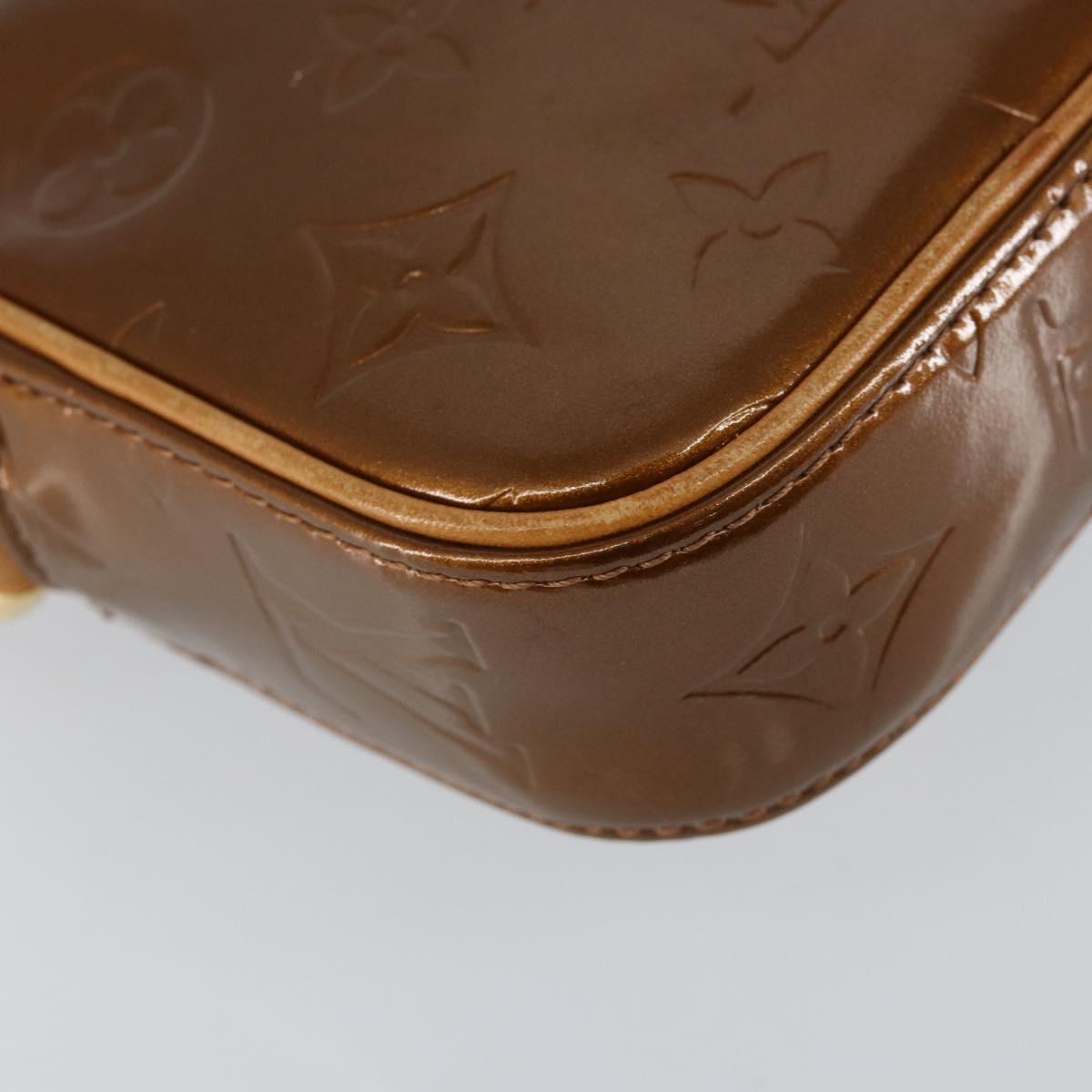 LOUIS VUITTON Monogram Vernis Christie PM Shoulder Bag Bronze M91111 Auth 145131