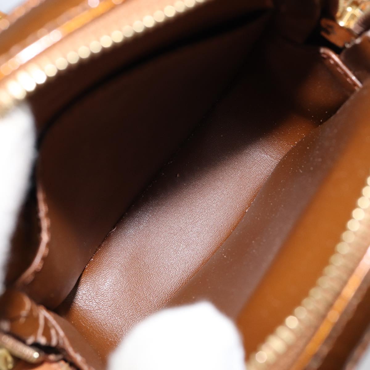 LOUIS VUITTON Monogram Vernis Christie PM Shoulder Bag Bronze M91111 Auth 145131