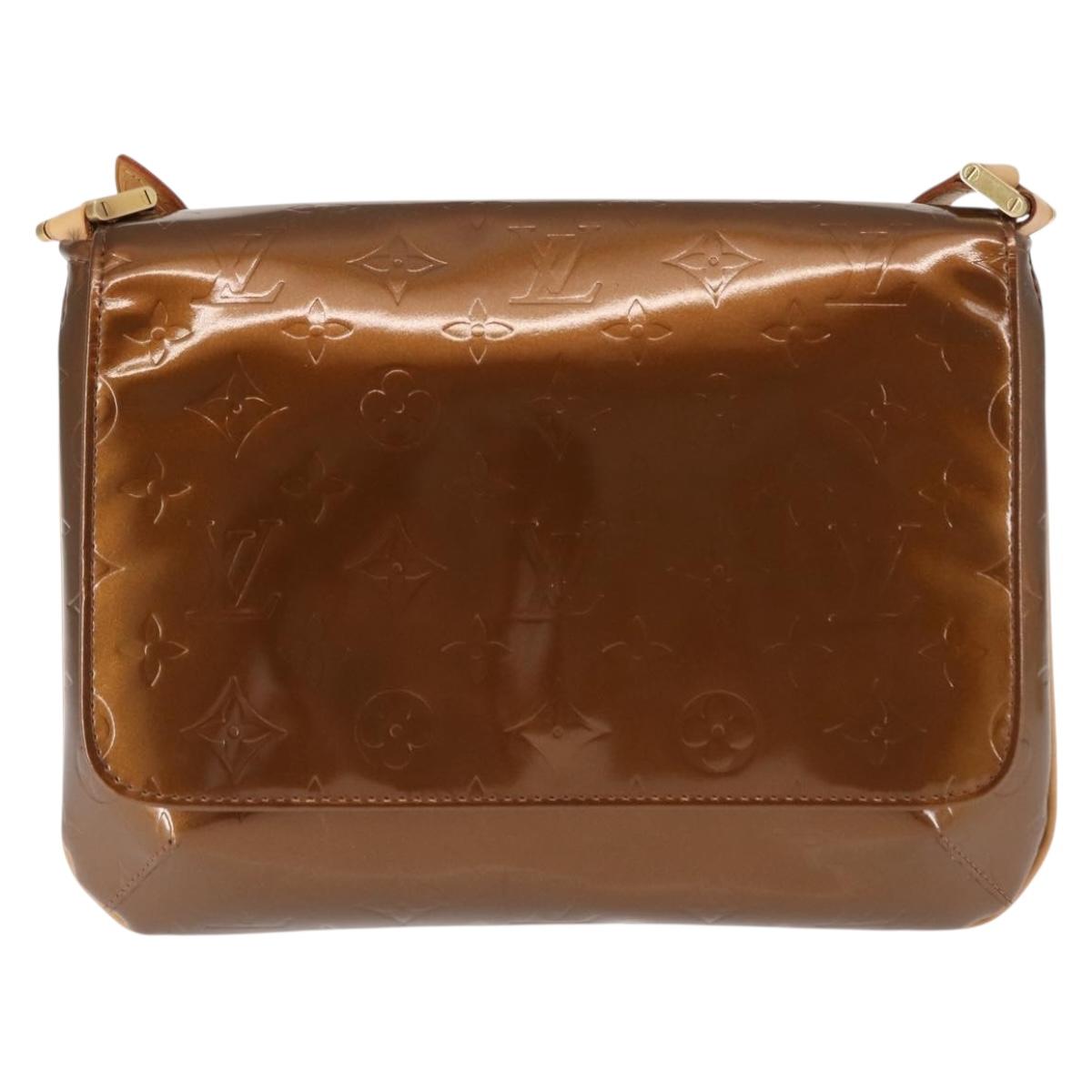 LOUIS VUITTON Monogram Vernis Thompson Street Bag Bronze M91124 LV Auth 145132