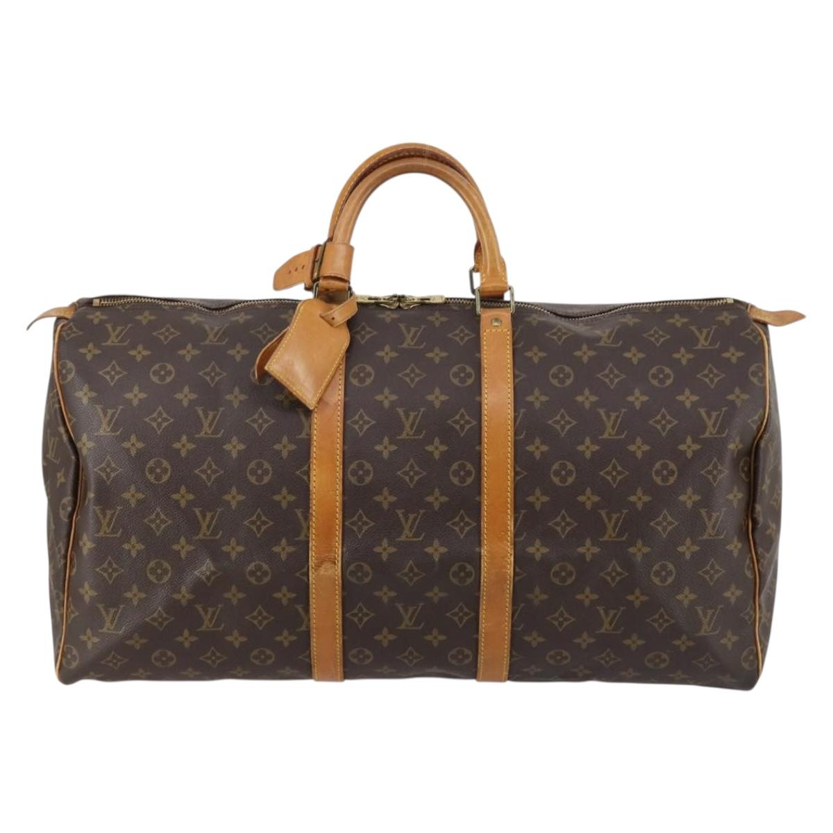 LOUIS VUITTON Monogram Keepall 55 Boston Bag M41424 LV Auth 145141