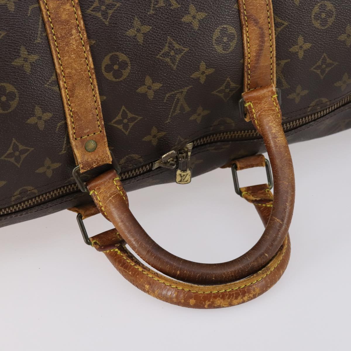 LOUIS VUITTON Monogram Keepall Bandouliere 55 Boston Bag M41414 LV Auth 145145