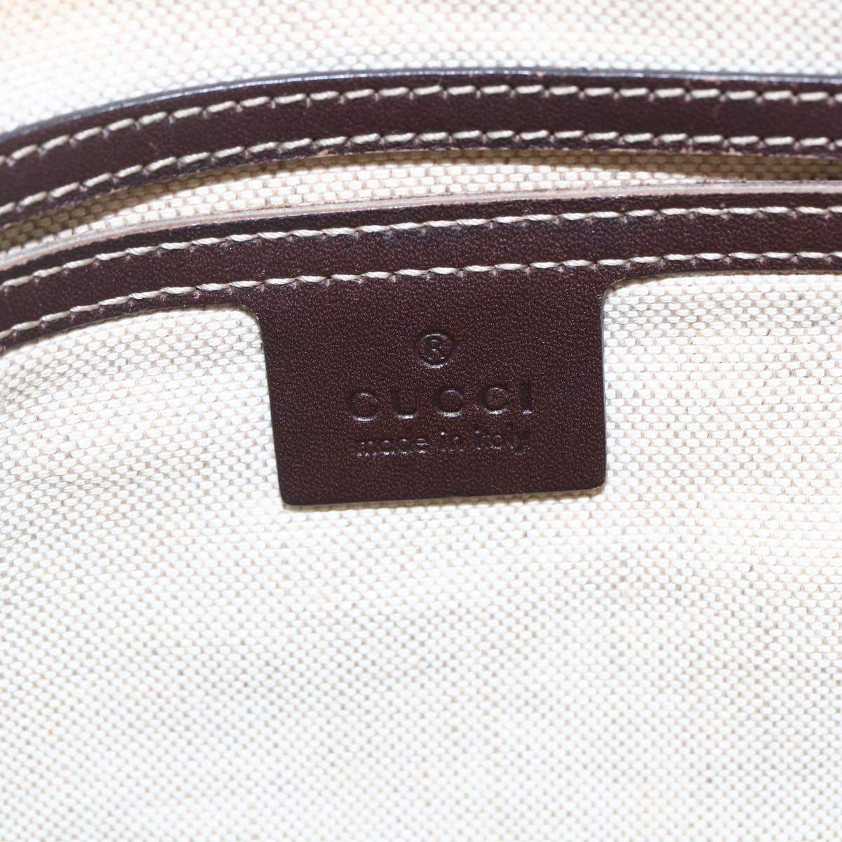 GUCCI GG Supreme Shoulder Bag PVC Beige Gold 201446 Auth 145148