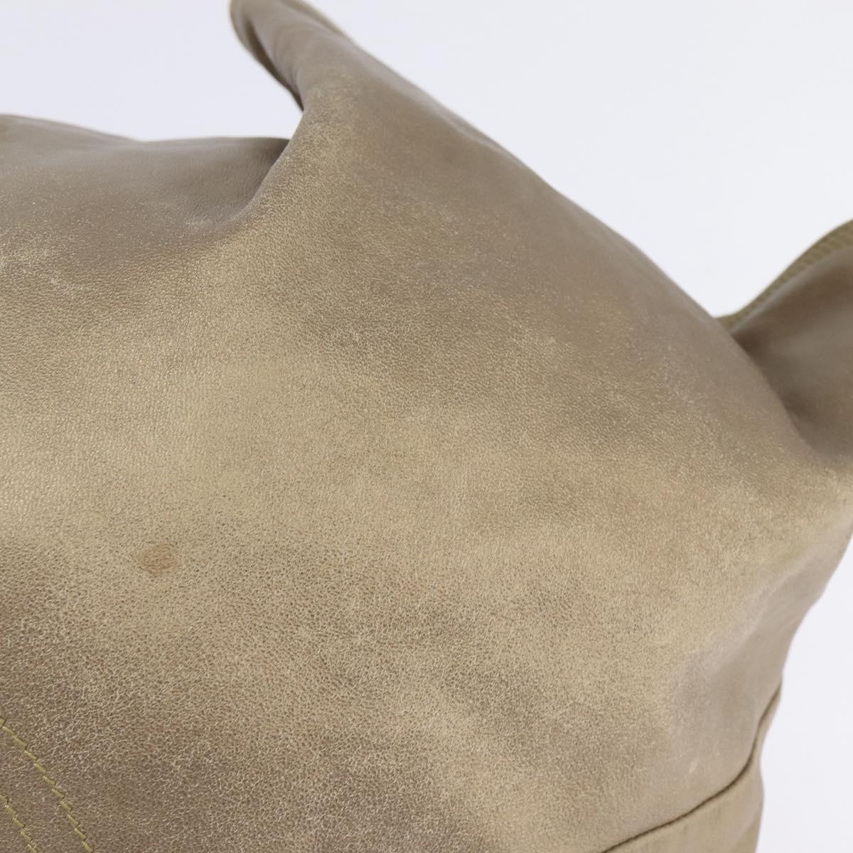 LOEWE Anagram Nappa Aire Hand Bag Leather Gold Auth 145155