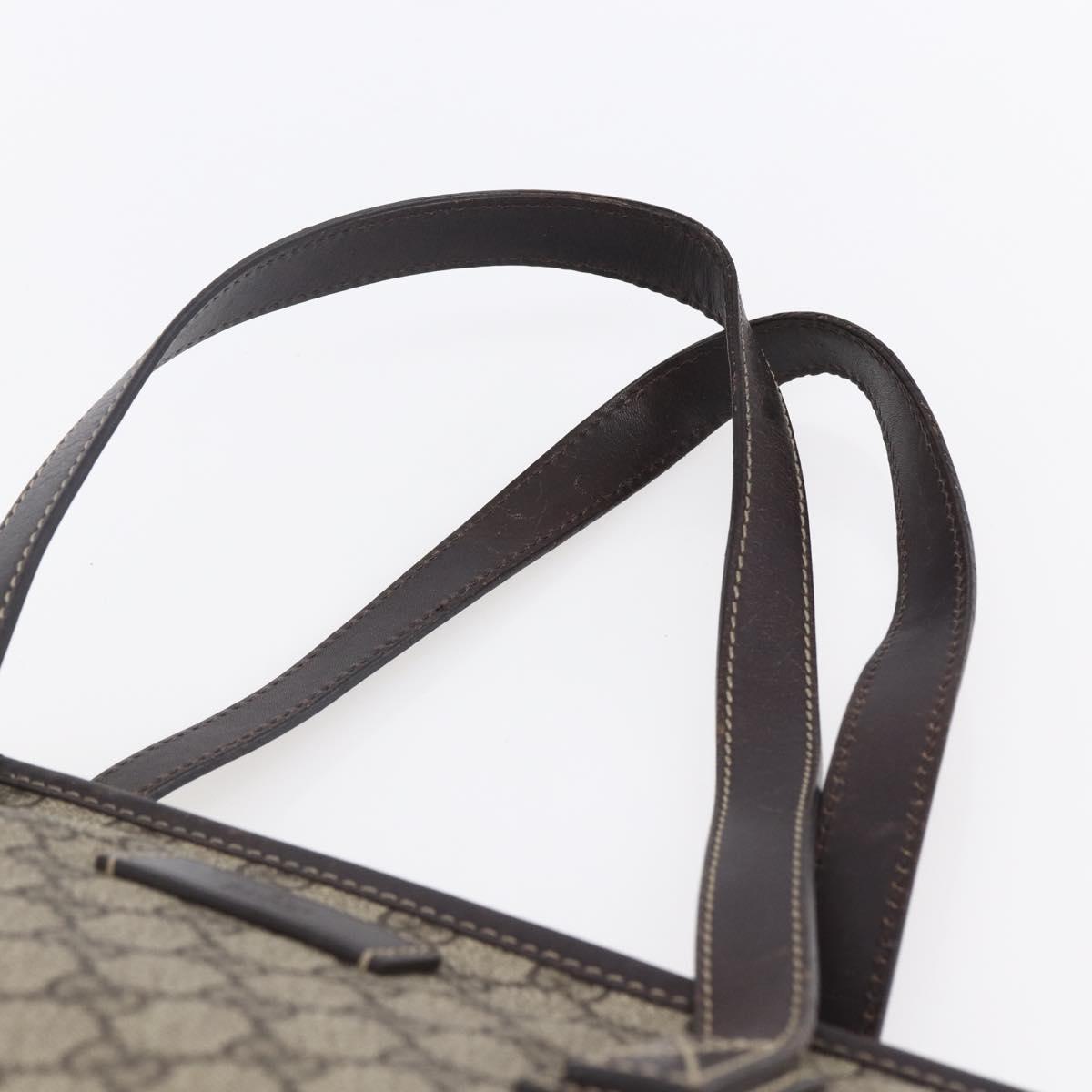 GUCCI GG Supreme Tote Bag PVC Beige Silver 211137 Auth 145157
