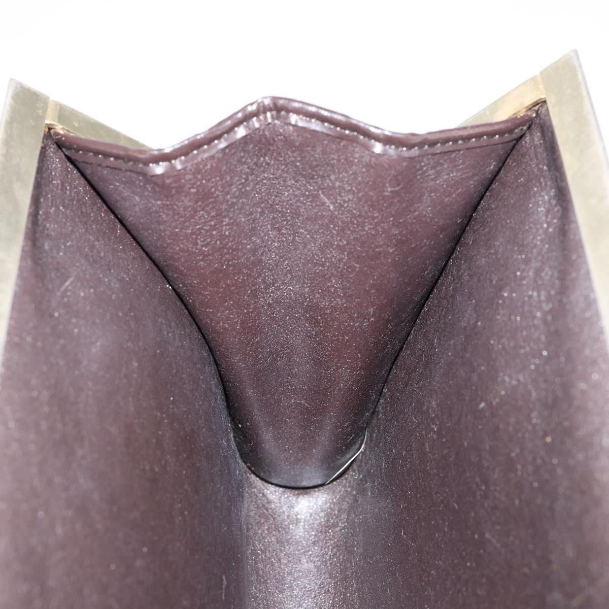 Christian Dior Trotter Canvas Clutch Bag Brown Gold Auth 145163