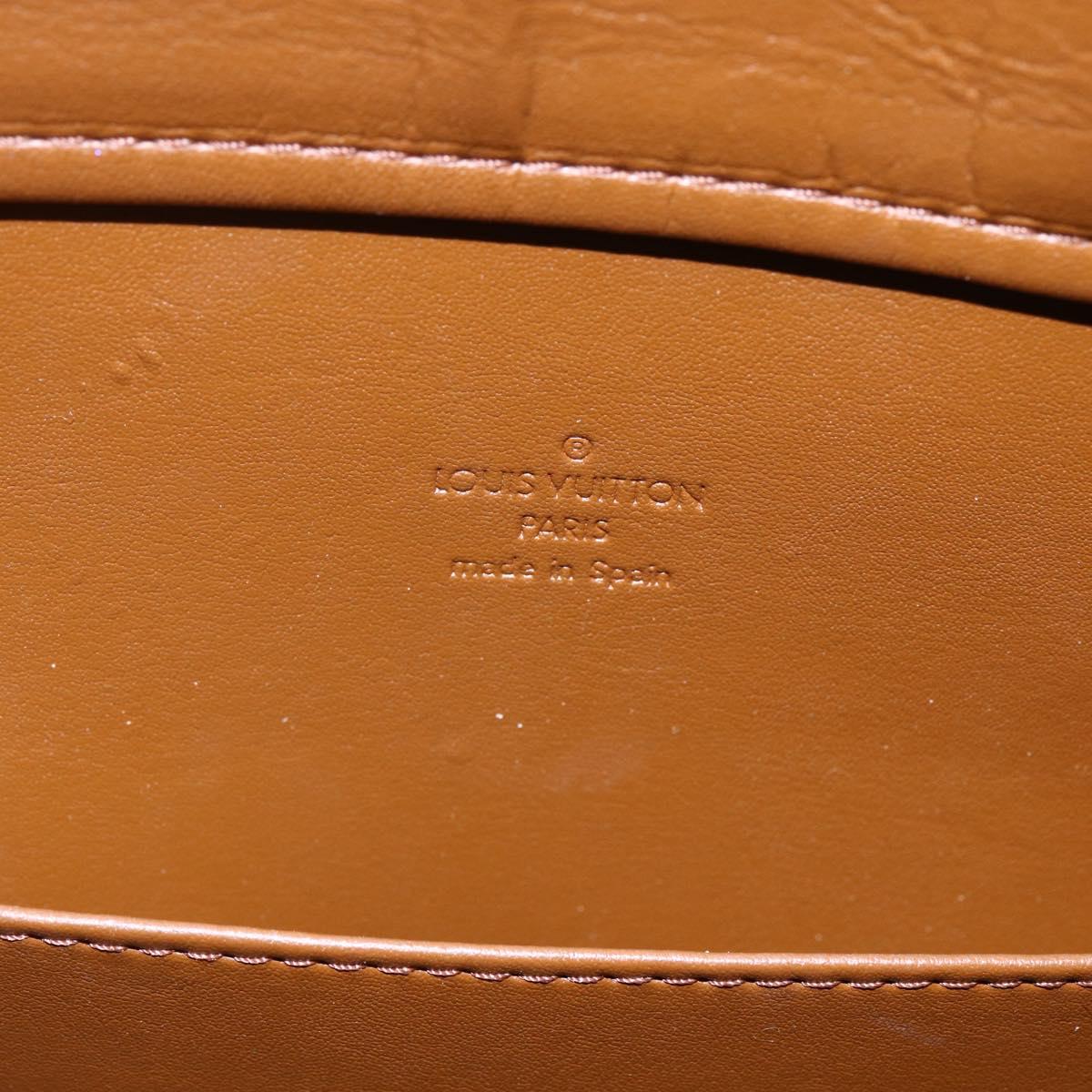 LOUIS VUITTON Monogram Vernis Columbus Tote Bag Bronze M91134 LV Auth 145167