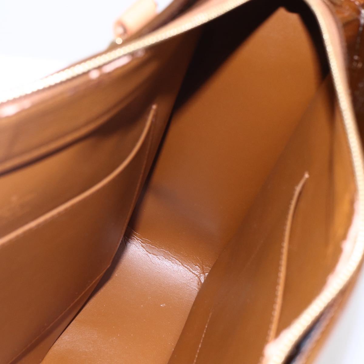 LOUIS VUITTON Monogram Vernis Columbus Tote Bag Bronze M91134 LV Auth 145167