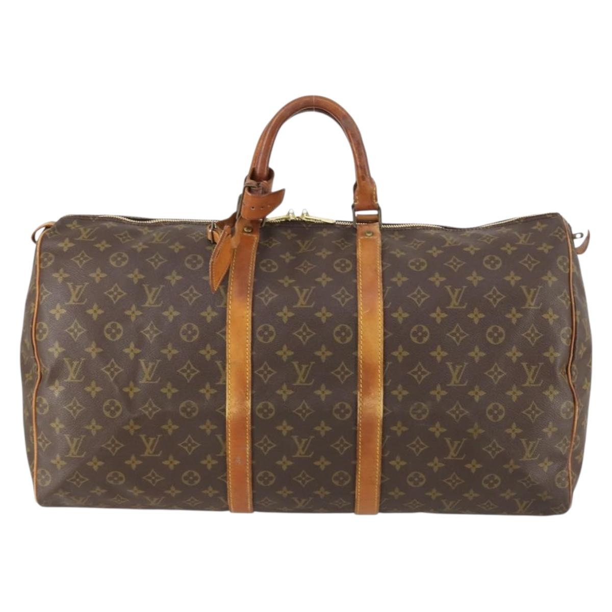 LOUIS VUITTON Monogram Keepall 55 Boston Bag Vintage M41424 LV Auth 145169