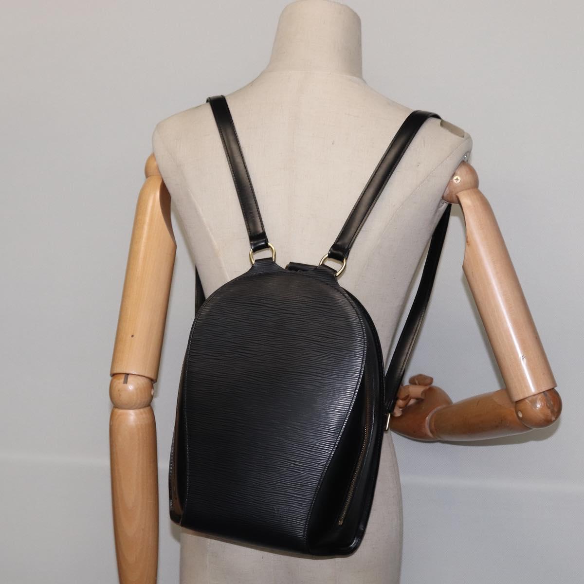 LOUIS VUITTON Epi Mabillon Backpack Black M52232 LV Auth 145188