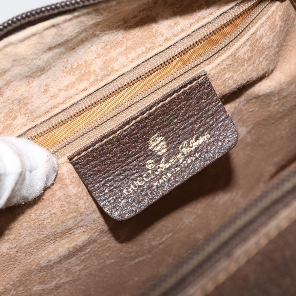 GUCCI GG Supreme Web Sherry Line Boston Bag PVC Beige Gold 40 02 007 Auth 145195