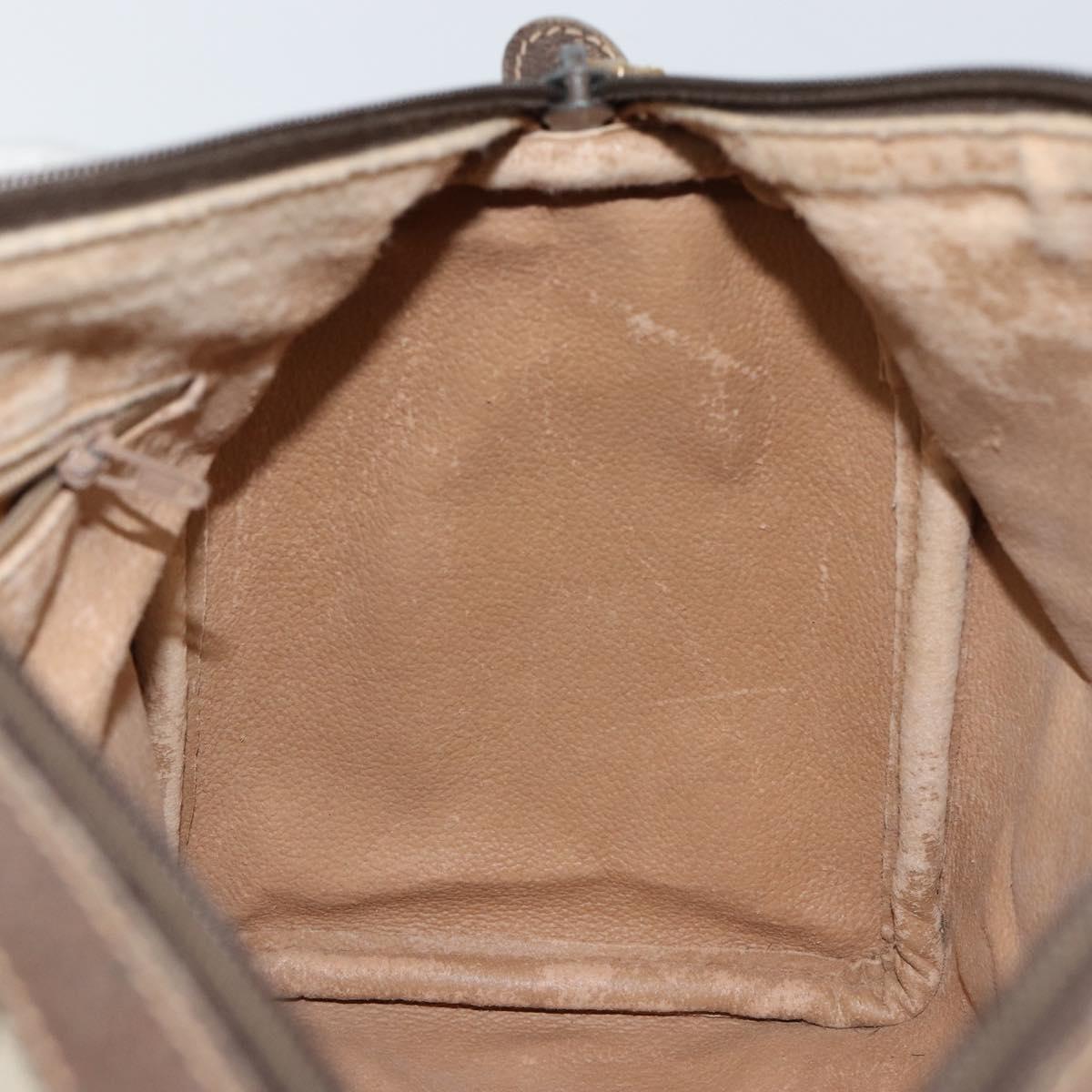 GUCCI GG Supreme Web Sherry Line Boston Bag PVC Beige Gold 40 02 007 Auth 145195