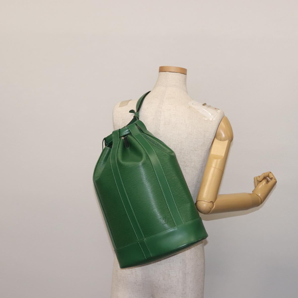 LOUIS VUITTON Epi Randonnee PM Shoulder Bag Green M52354 LV Auth 145213