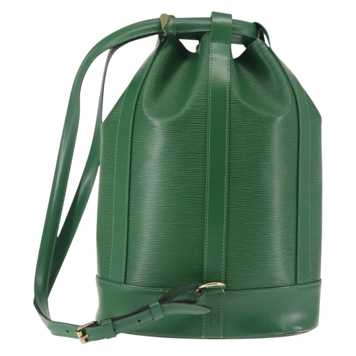 LOUIS VUITTON Epi Randonnee PM Shoulder Bag Green M52354 LV Auth 145213