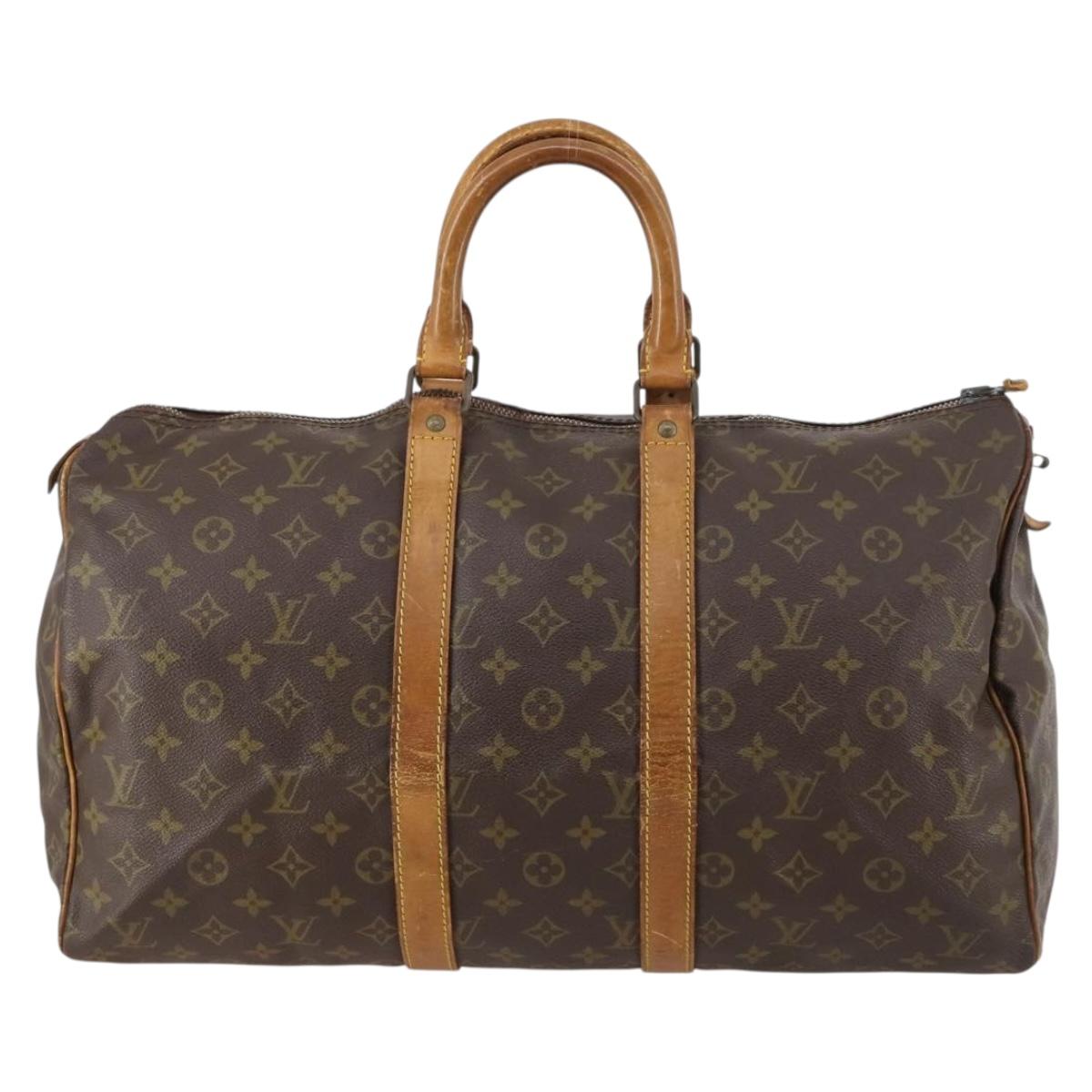 LOUIS VUITTON Monogram Keepall 45 Boston Bag M41428 LV Auth 145218
