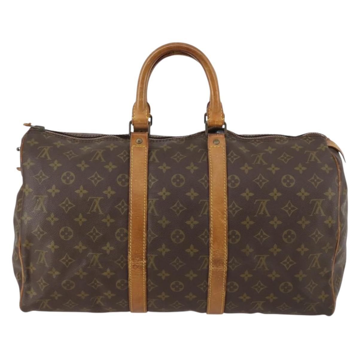 LOUIS VUITTON Monogram Keepall 45 Boston Bag M41428 LV Auth 145218