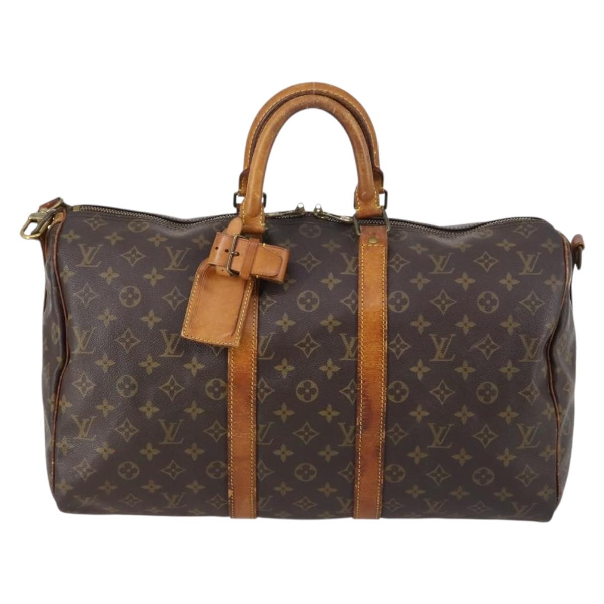 LOUIS VUITTON Monogram Keepall Bandouliere 45 Boston Bag M41418 LV Auth 145219