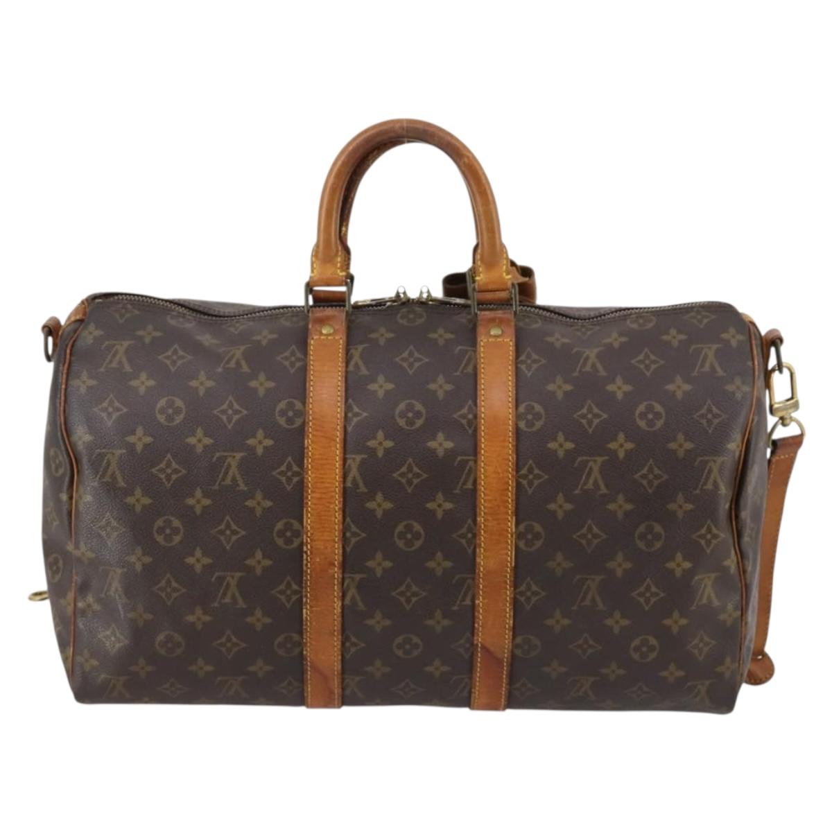 LOUIS VUITTON Monogram Keepall Bandouliere 45 Boston Bag M41418 LV Auth 145219