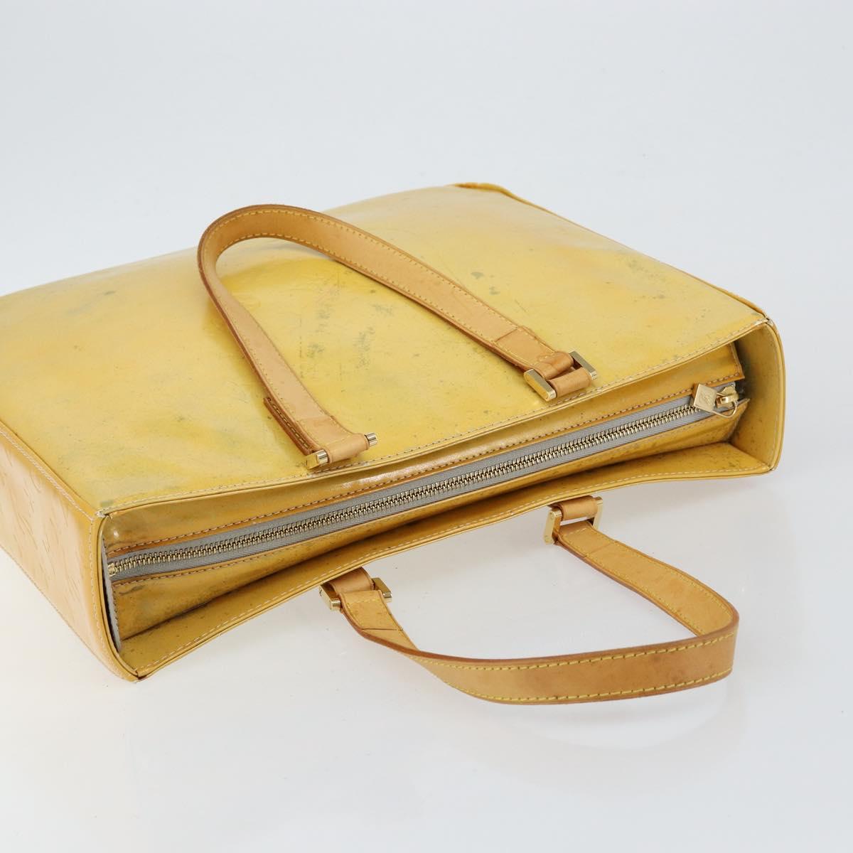 LOUIS VUITTON Monogram Vernis Columbus Tote Bag Gris M91028 LV Auth 145223