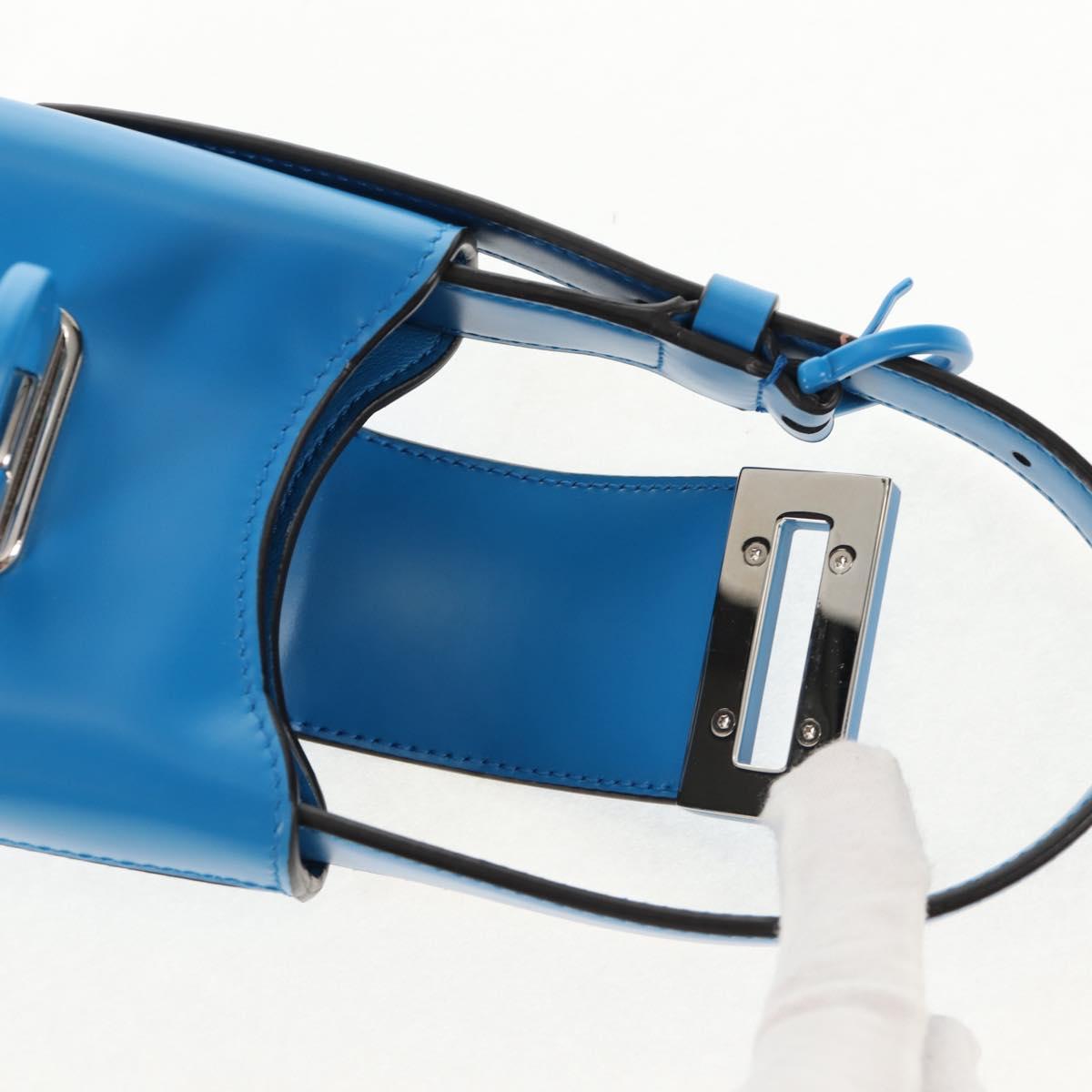 Salvatore Ferragamo Gancini Trifoglio Mini Hand Bag Leather Blue Auth 145244M