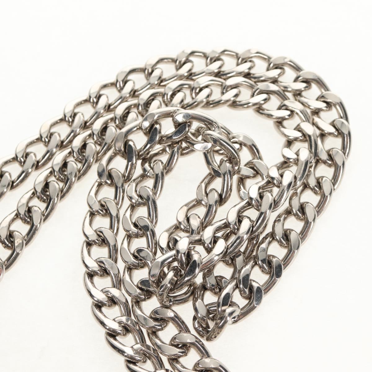 PRADA Chain Shoulder Bag Nylon Black Silver 1BD009 Auth 145246M