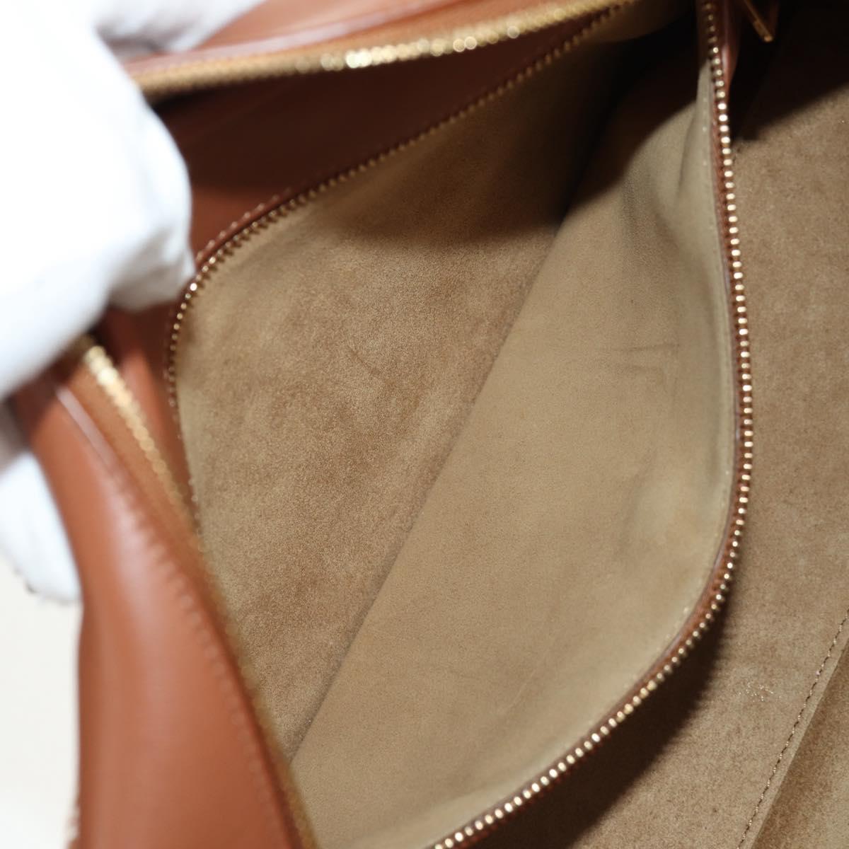 LOEWE Amazona 28 Repeat Anagram Bag Canvas Leather 2way Gold Brown Auth 145249M