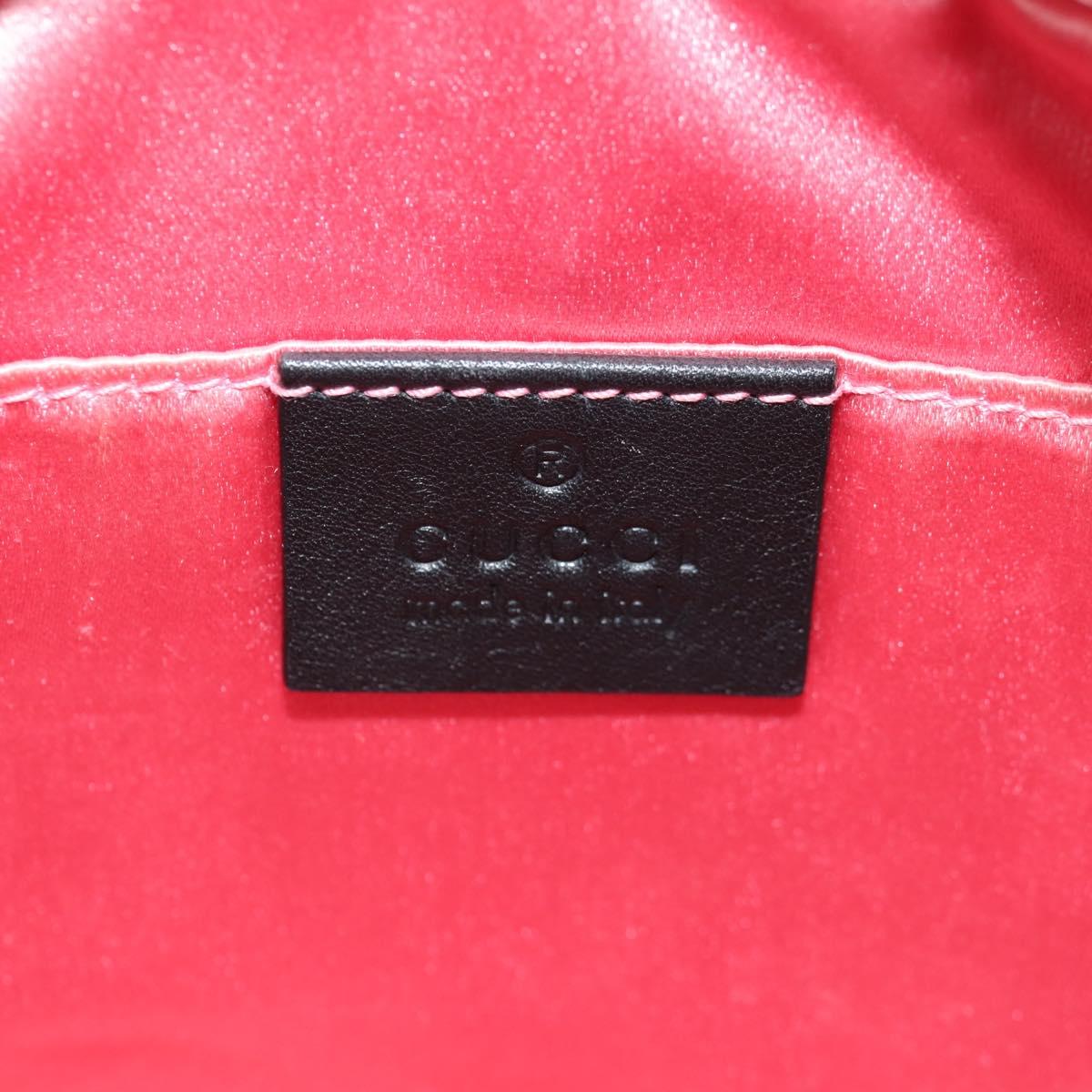 GUCCI GG Marmont Chain Shoulder Bag Velor Black Gold 448065 Auth 145252M