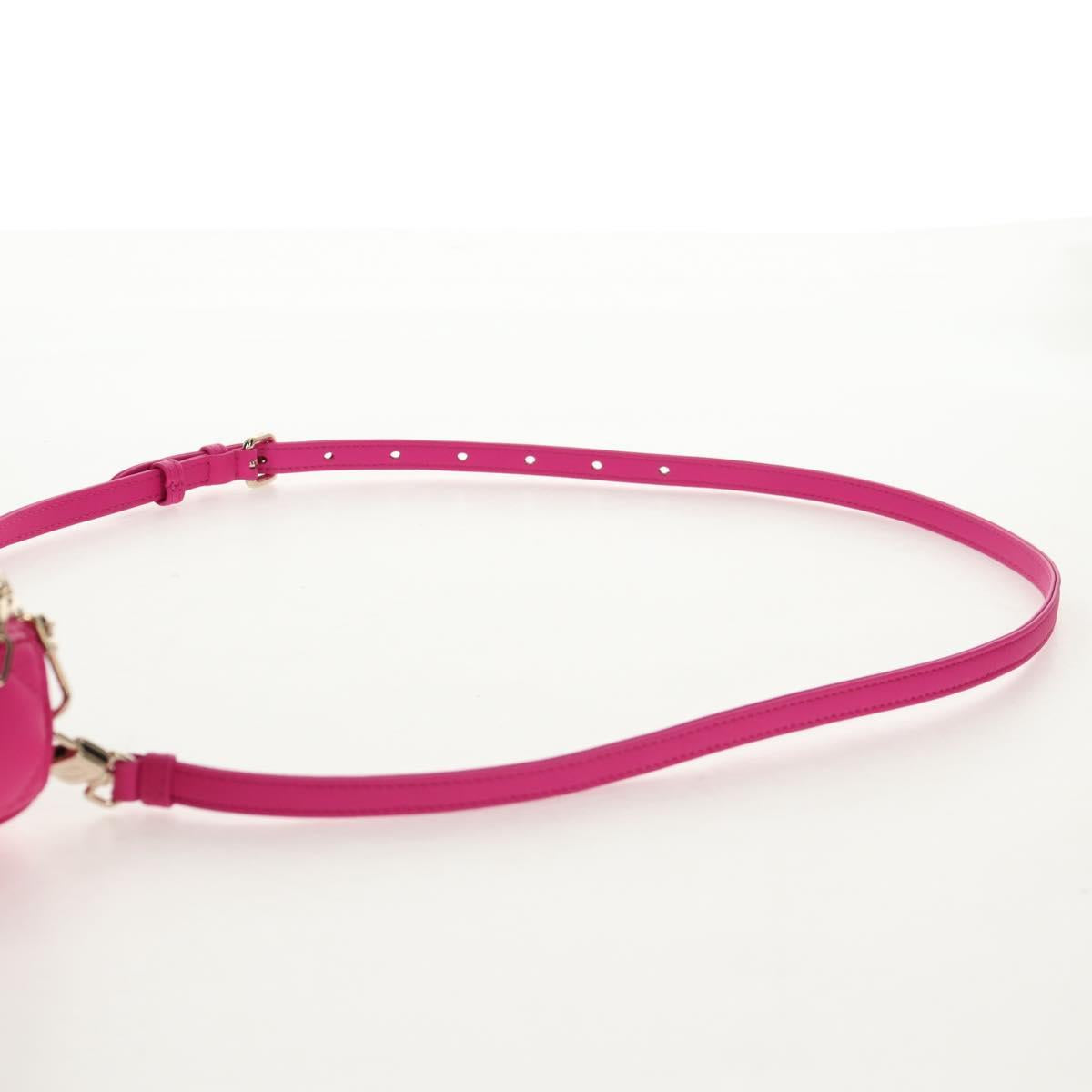 Christian Dior Cannage Lady D Joy Micro Bag Lamb Skin 2way Pink Auth 145262SM