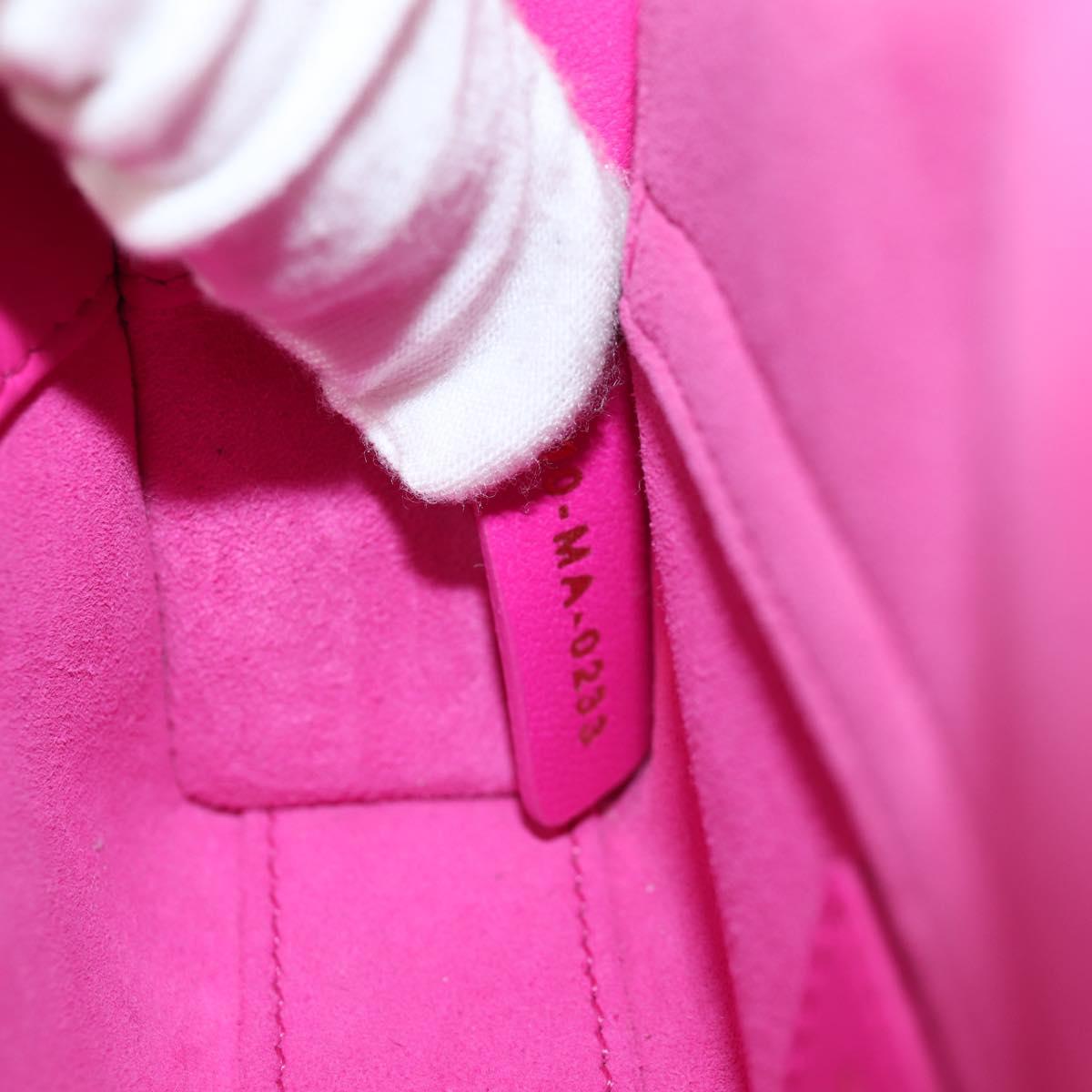 Christian Dior Cannage Lady D Joy Micro Bag Lamb Skin 2way Pink Auth 145262SM