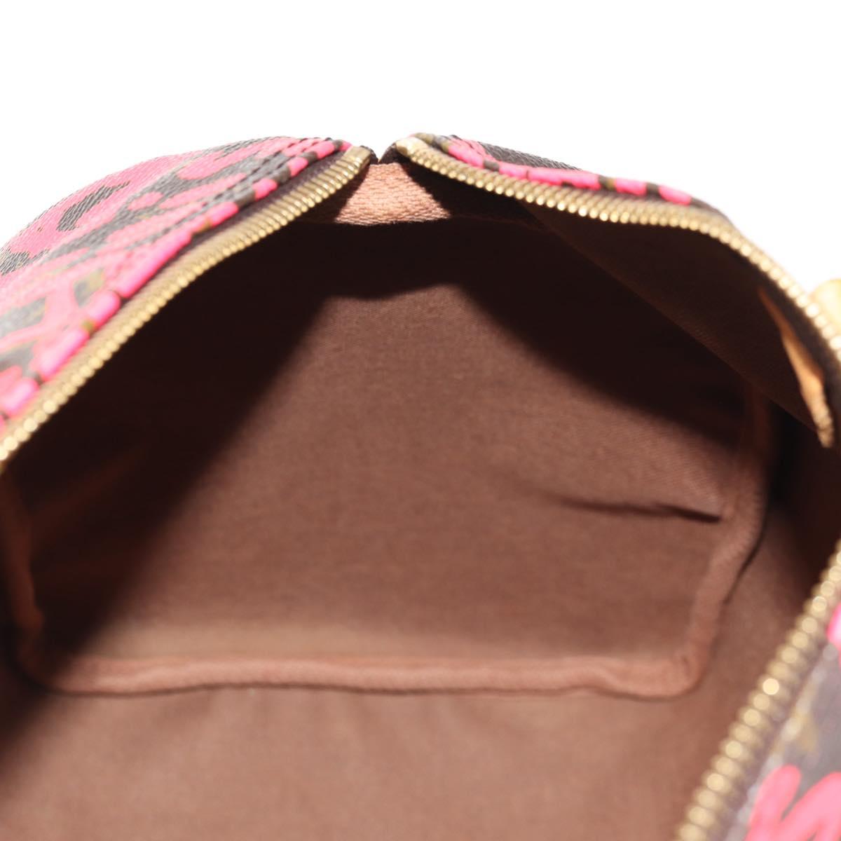LOUIS VUITTON Monogram Graffiti Speedy 30 Hand Bag Pink M93704 LV Auth 145265A