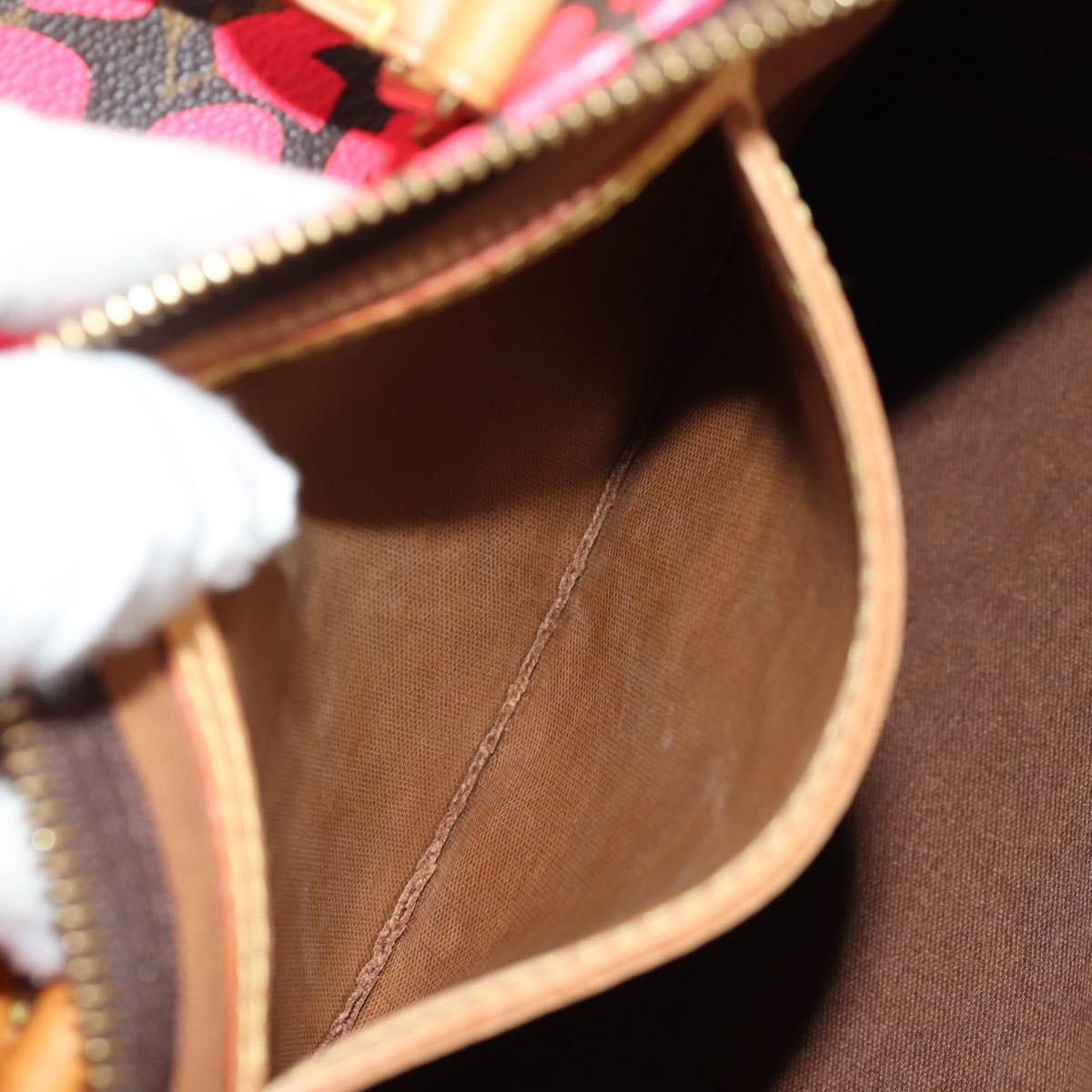 LOUIS VUITTON Monogram Graffiti Speedy 30 Hand Bag Pink M93704 LV Auth 145265A