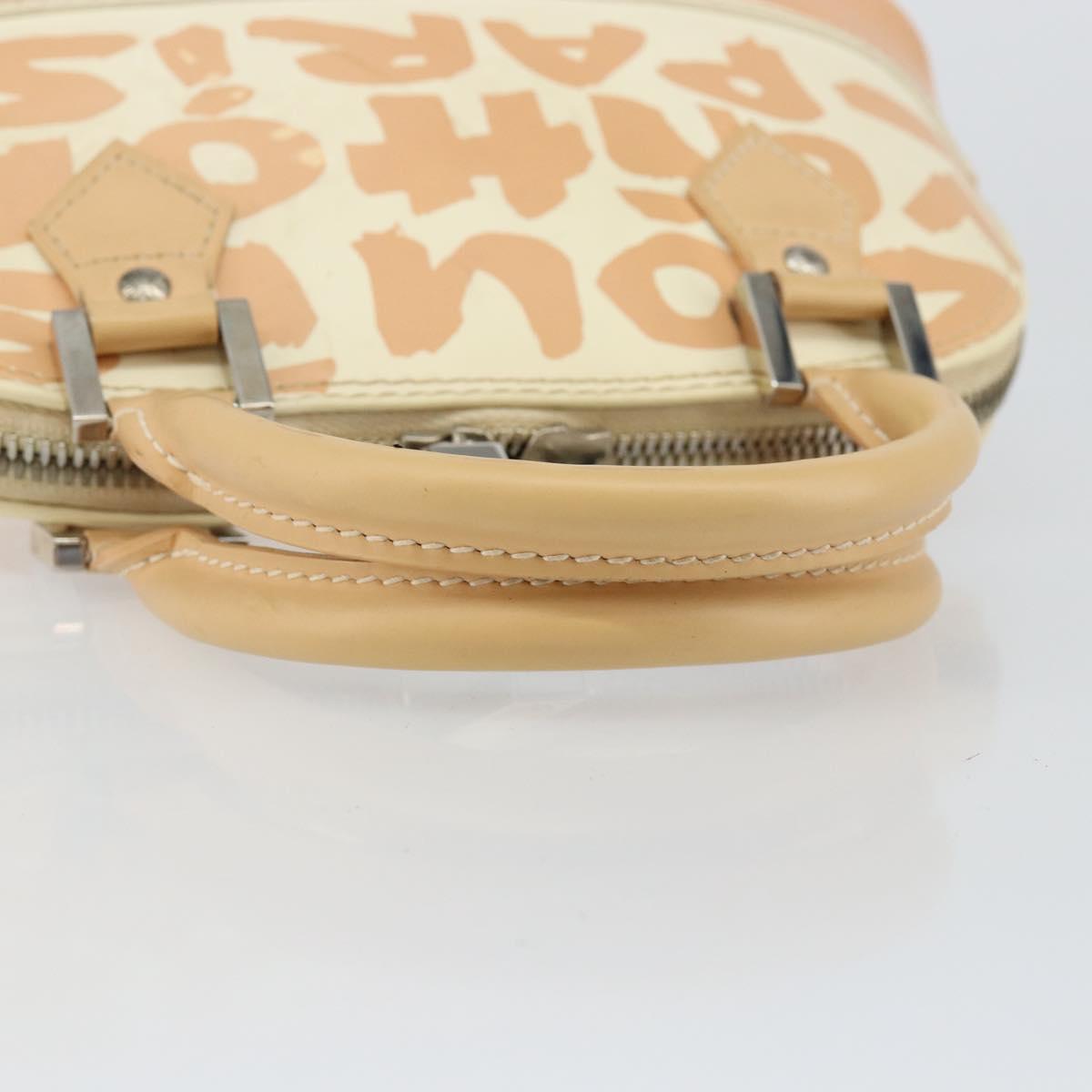 LOUIS VUITTON Monogram Graffiti Alma PM Hand Bag White M92178 LV Auth 145266