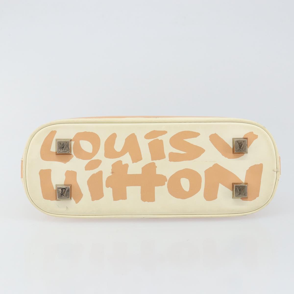 LOUIS VUITTON Monogram Graffiti Alma PM Hand Bag White M92178 LV Auth 145266