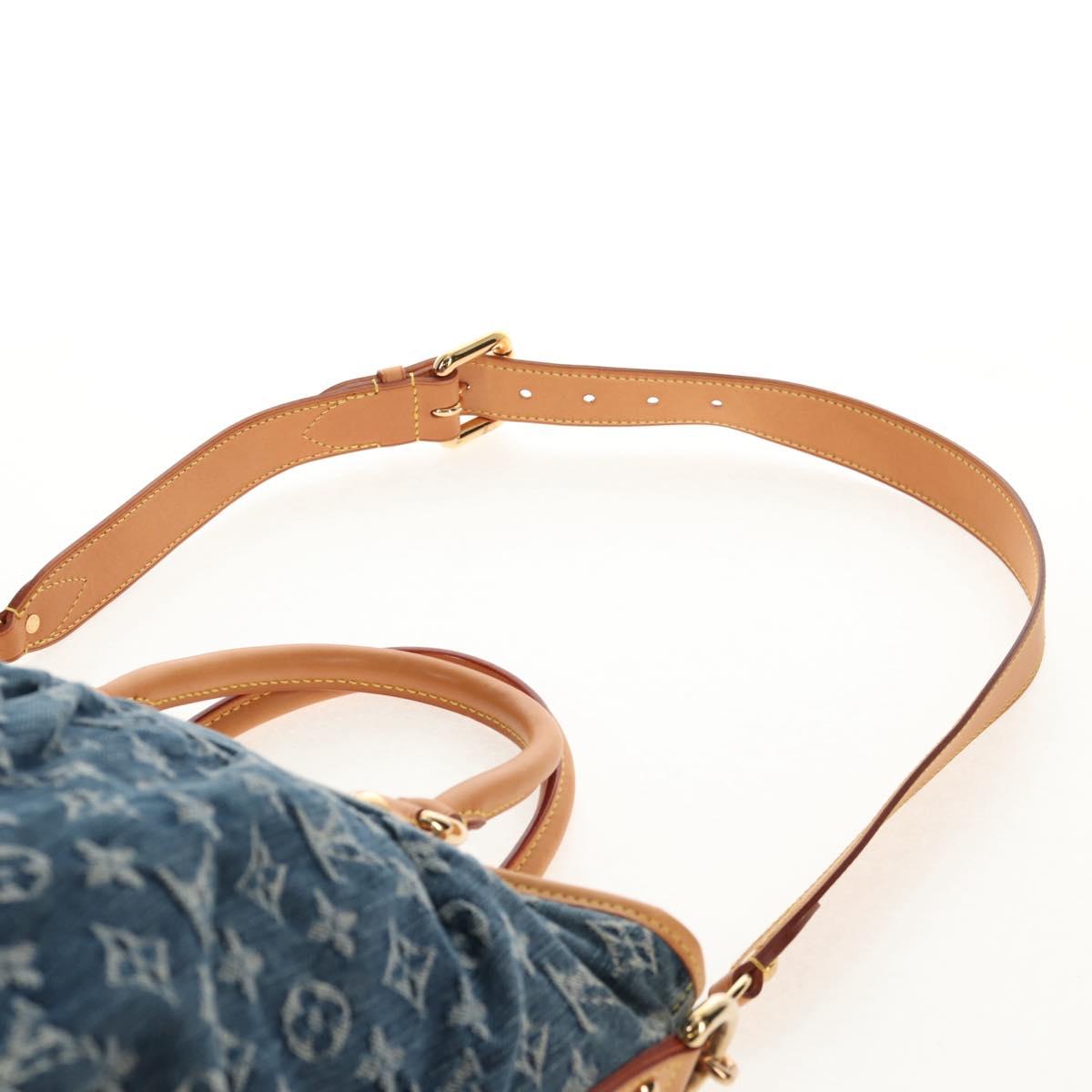 LOUIS VUITTON Monogram Denim Neo Cabby MM Hand Bag Blue M95349 LV Auth 145267V