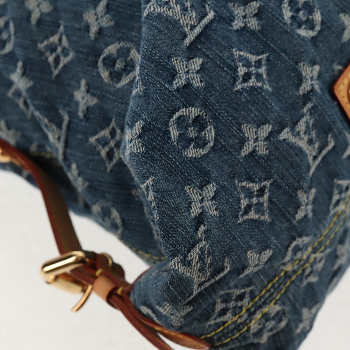 LOUIS VUITTON Monogram Denim Neo Cabby MM Hand Bag Blue M95349 LV Auth 145267V