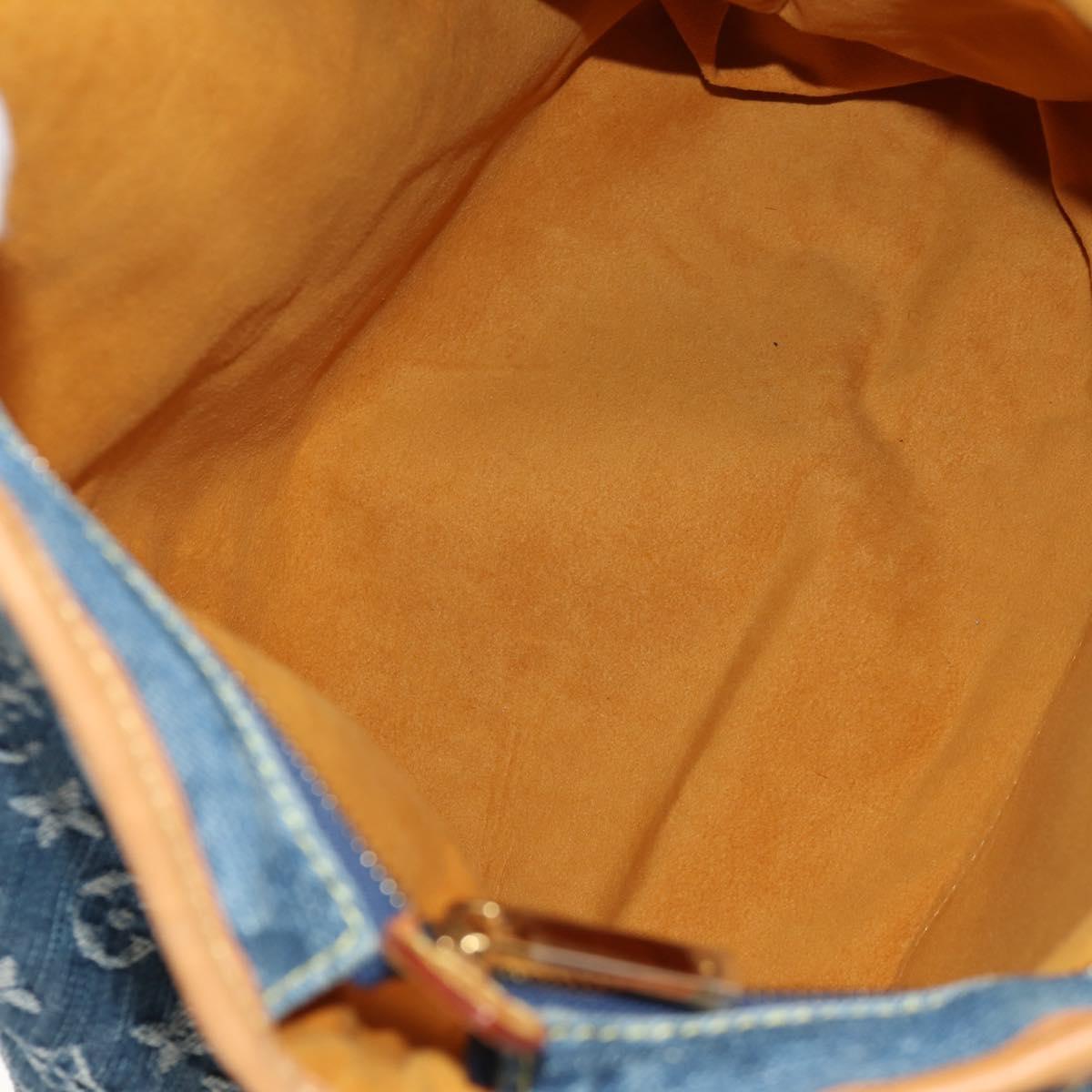 LOUIS VUITTON Monogram Denim Neo Cabby MM Hand Bag Blue M95349 LV Auth 145267V
