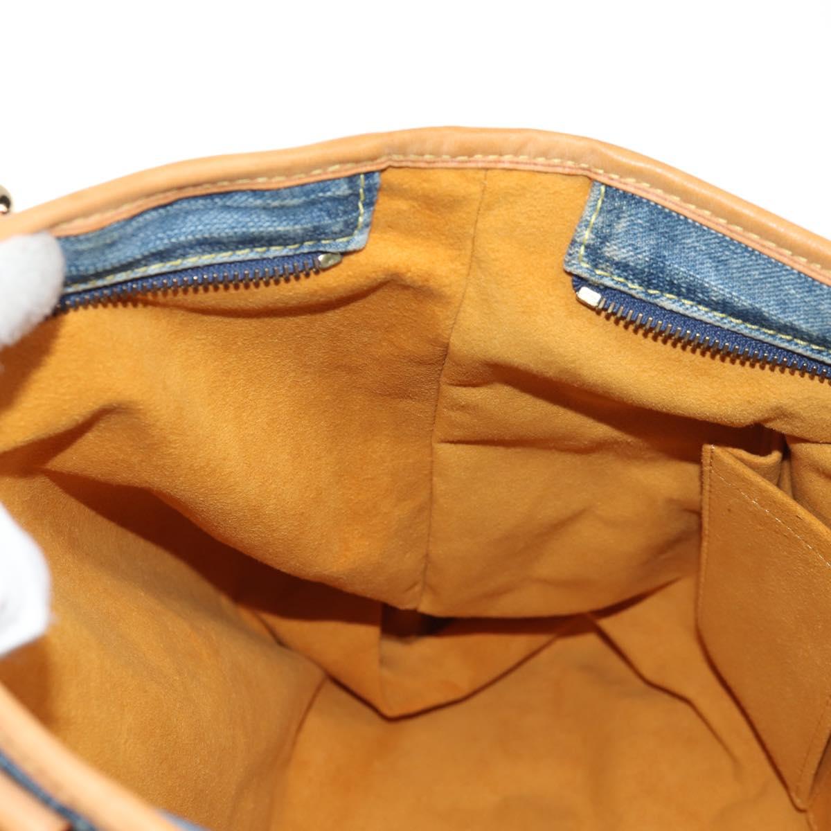 LOUIS VUITTON Monogram Denim Neo Cabby MM Hand Bag Blue M95349 LV Auth 145267V