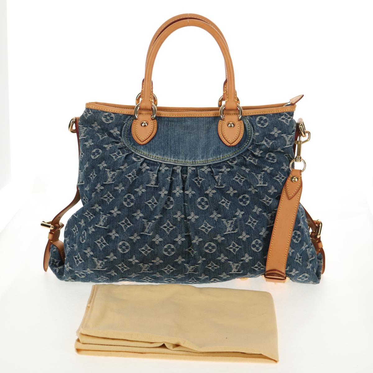LOUIS VUITTON Monogram Denim Neo Cabby MM Hand Bag Blue M95349 LV Auth 145267V