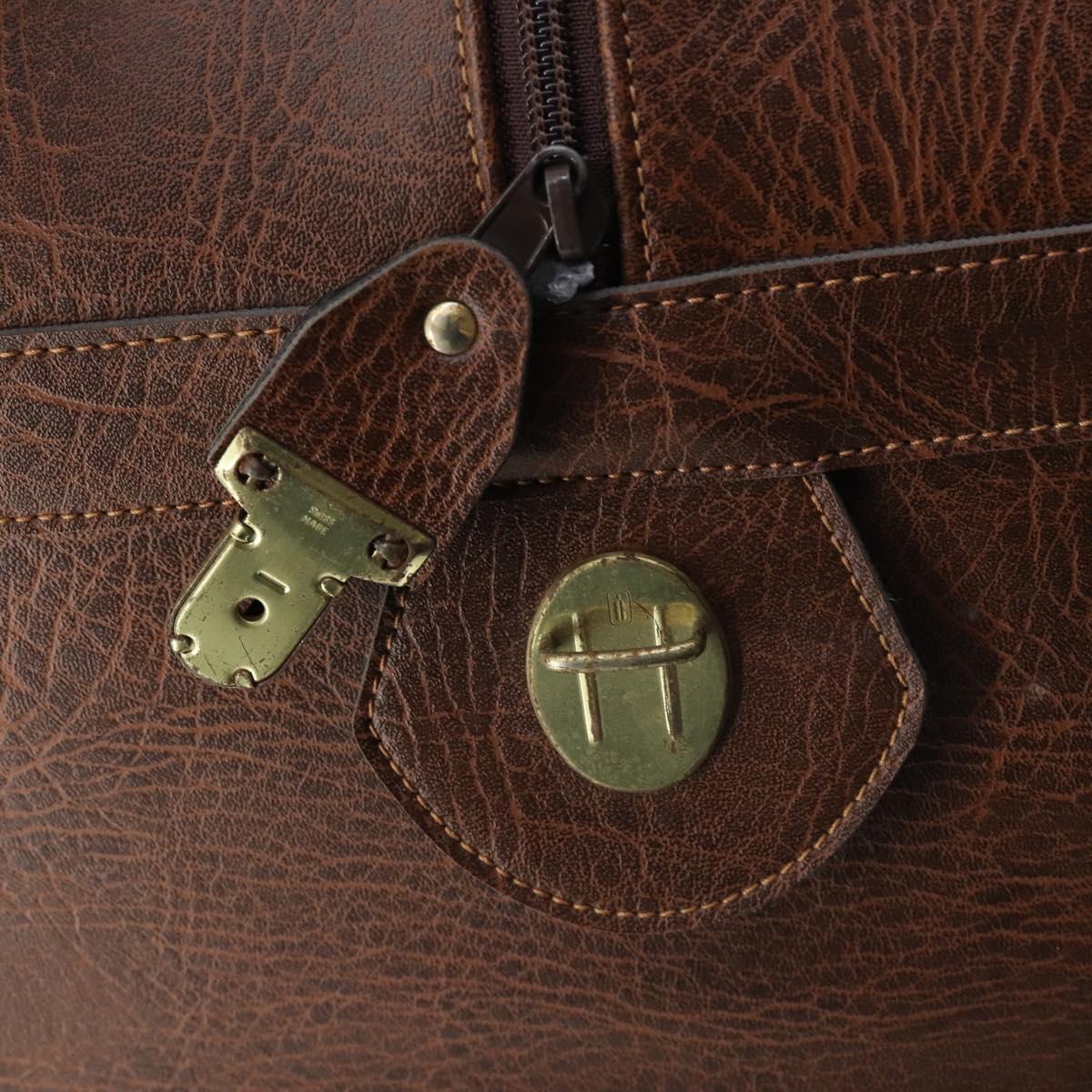 Burberrys Nova Check Boston Bag Canvas Beige Gold Auth 145269