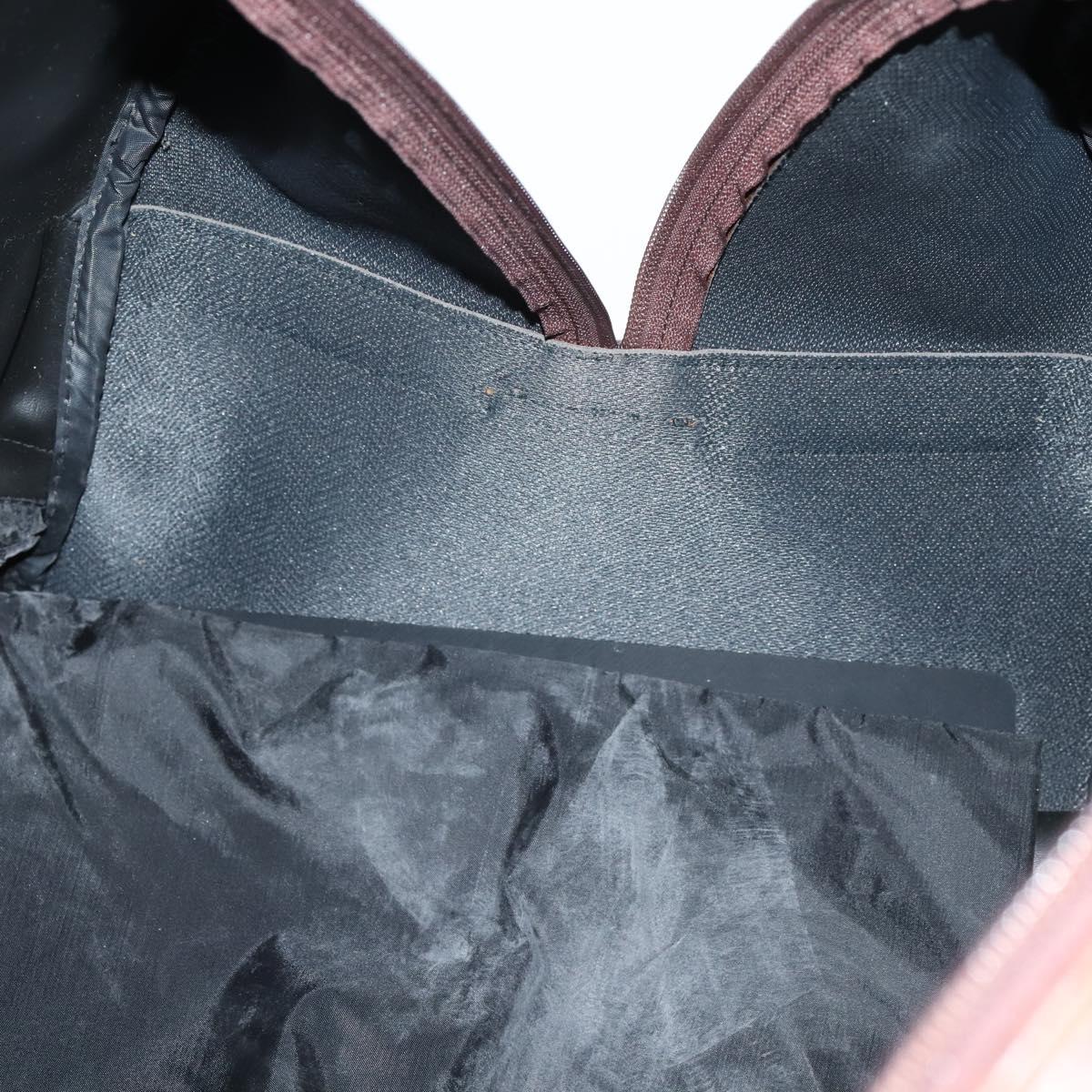 Burberrys Nova Check Boston Bag Canvas Beige Gold Auth 145269