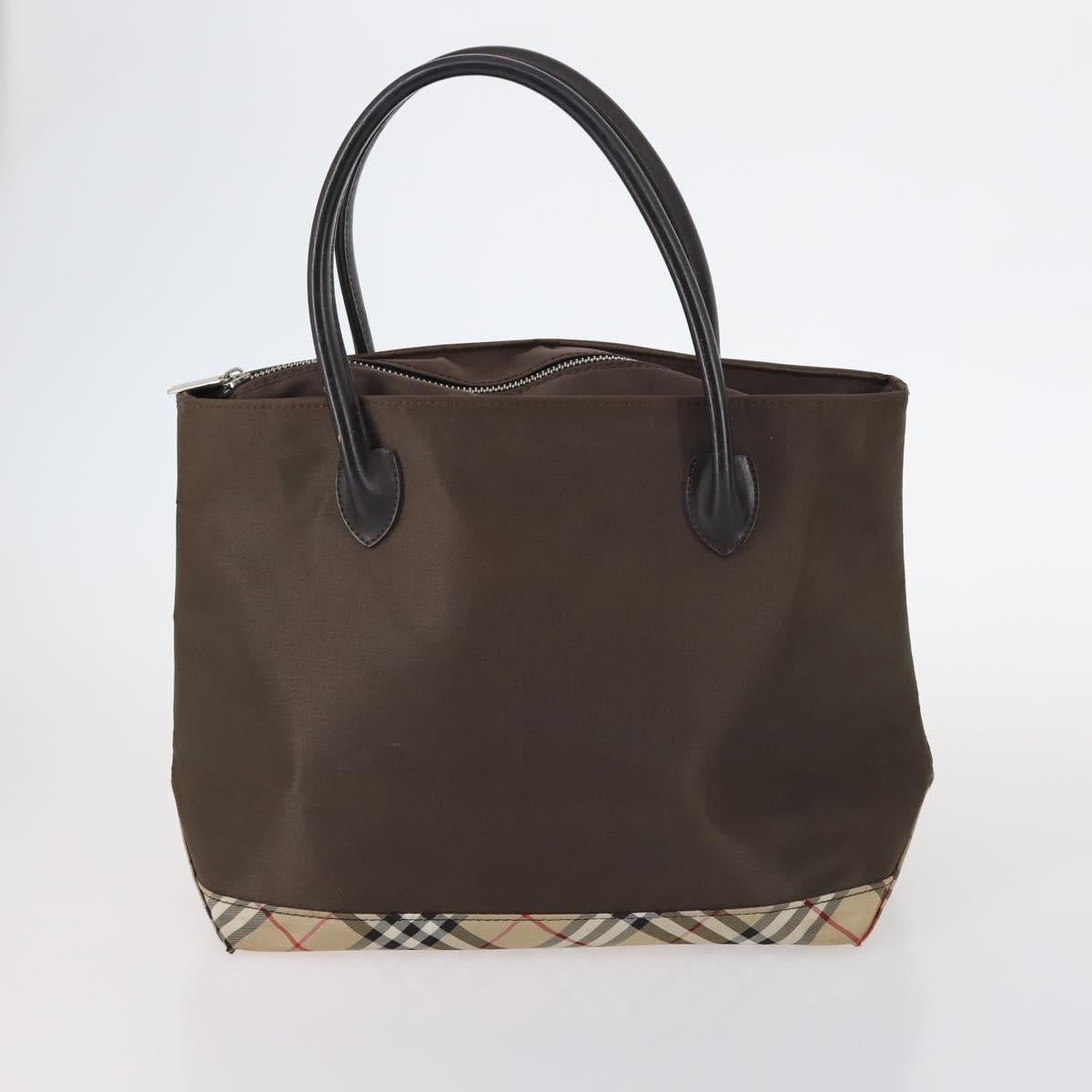 BURBERRY Nova Check Hand Bag Nylon 2Set Khaki Navy Auth 145273