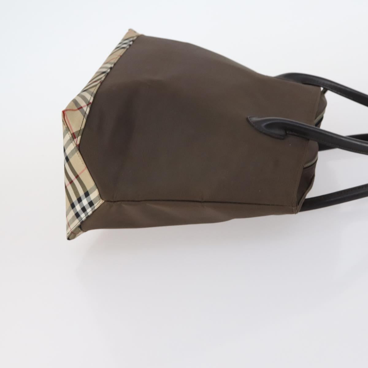 BURBERRY Nova Check Hand Bag Nylon 2Set Khaki Navy Auth 145273