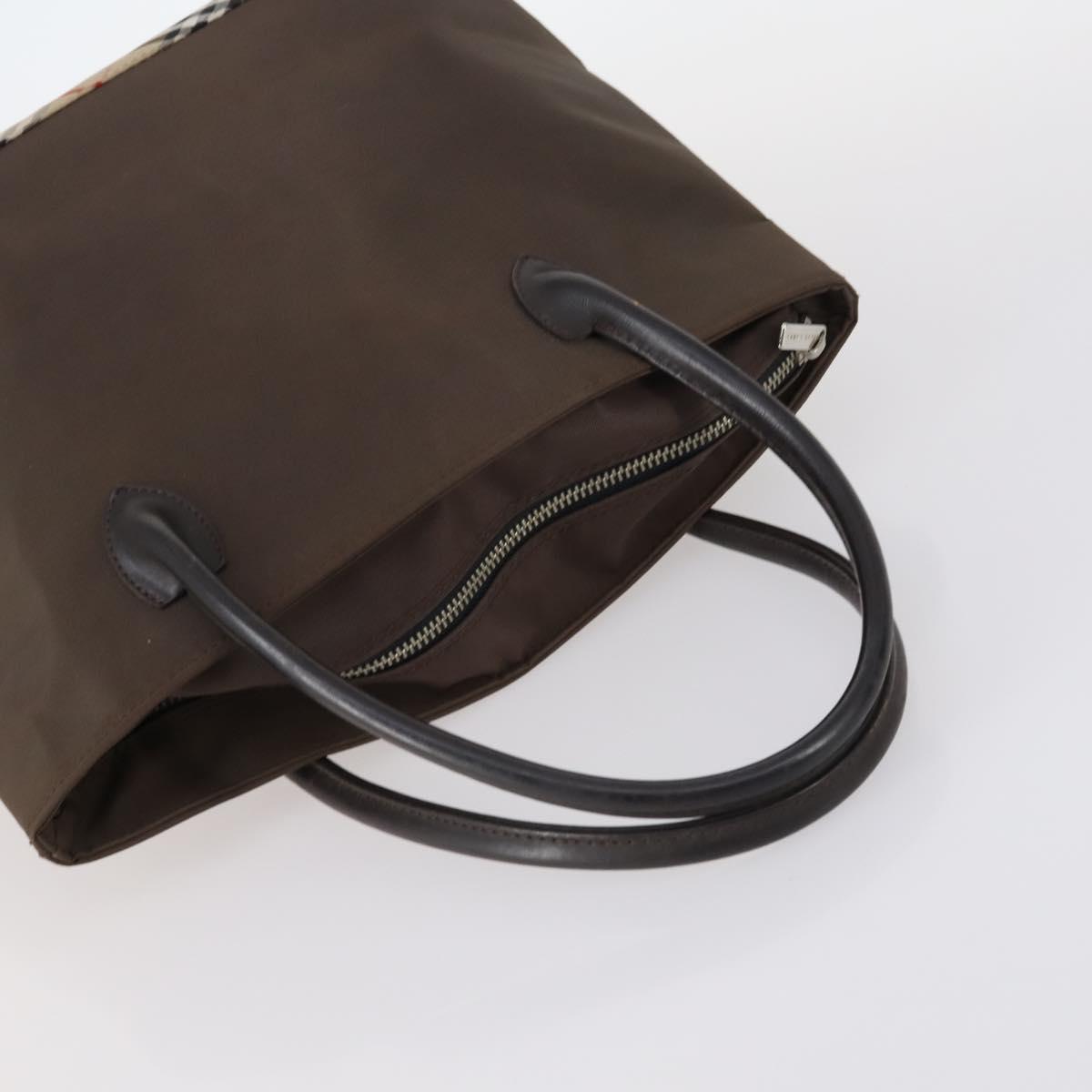 BURBERRY Nova Check Hand Bag Nylon 2Set Khaki Navy Auth 145273