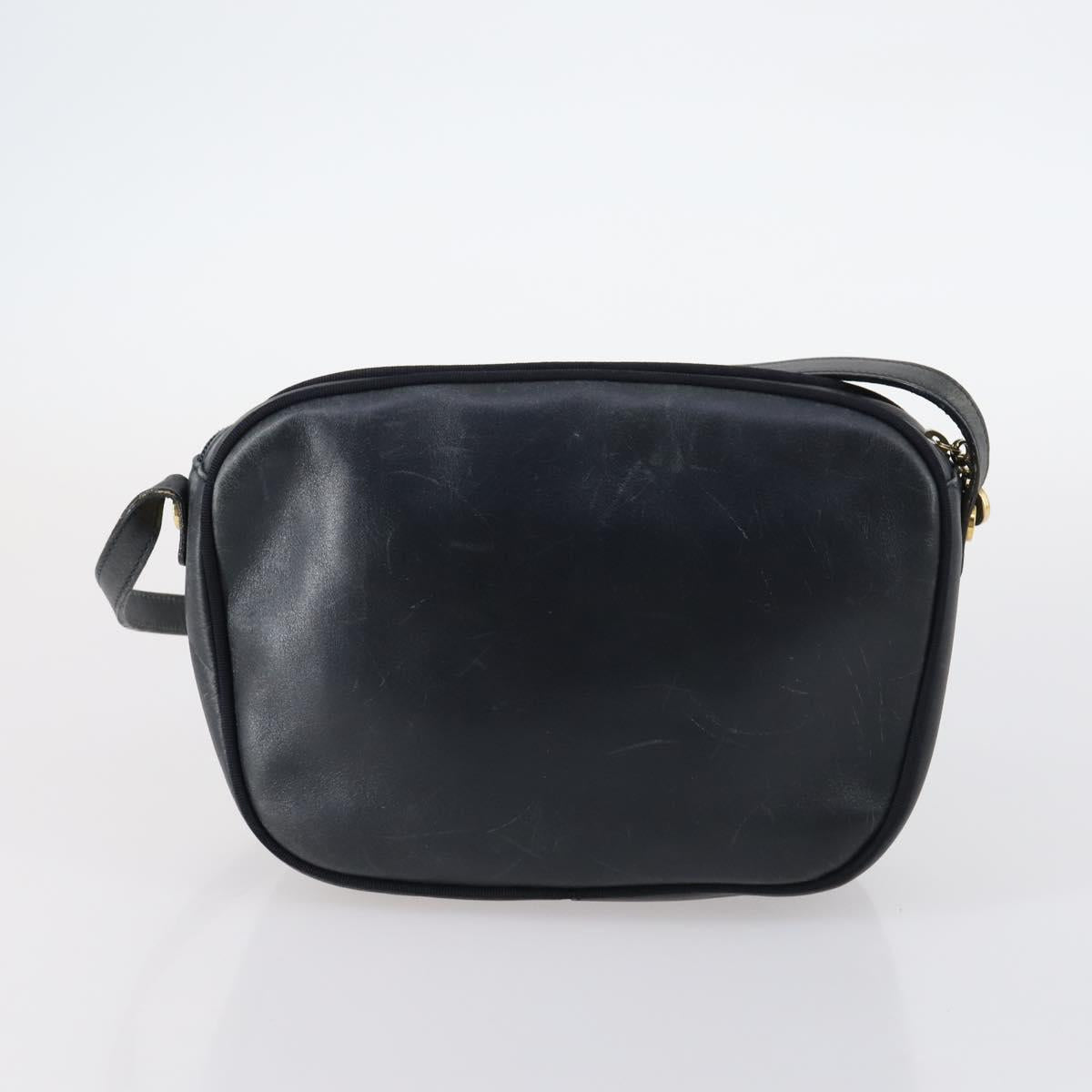 Salvatore Ferragamo Shoulder Bag Leather Canvas 2Set Beige Navy Auth 145275